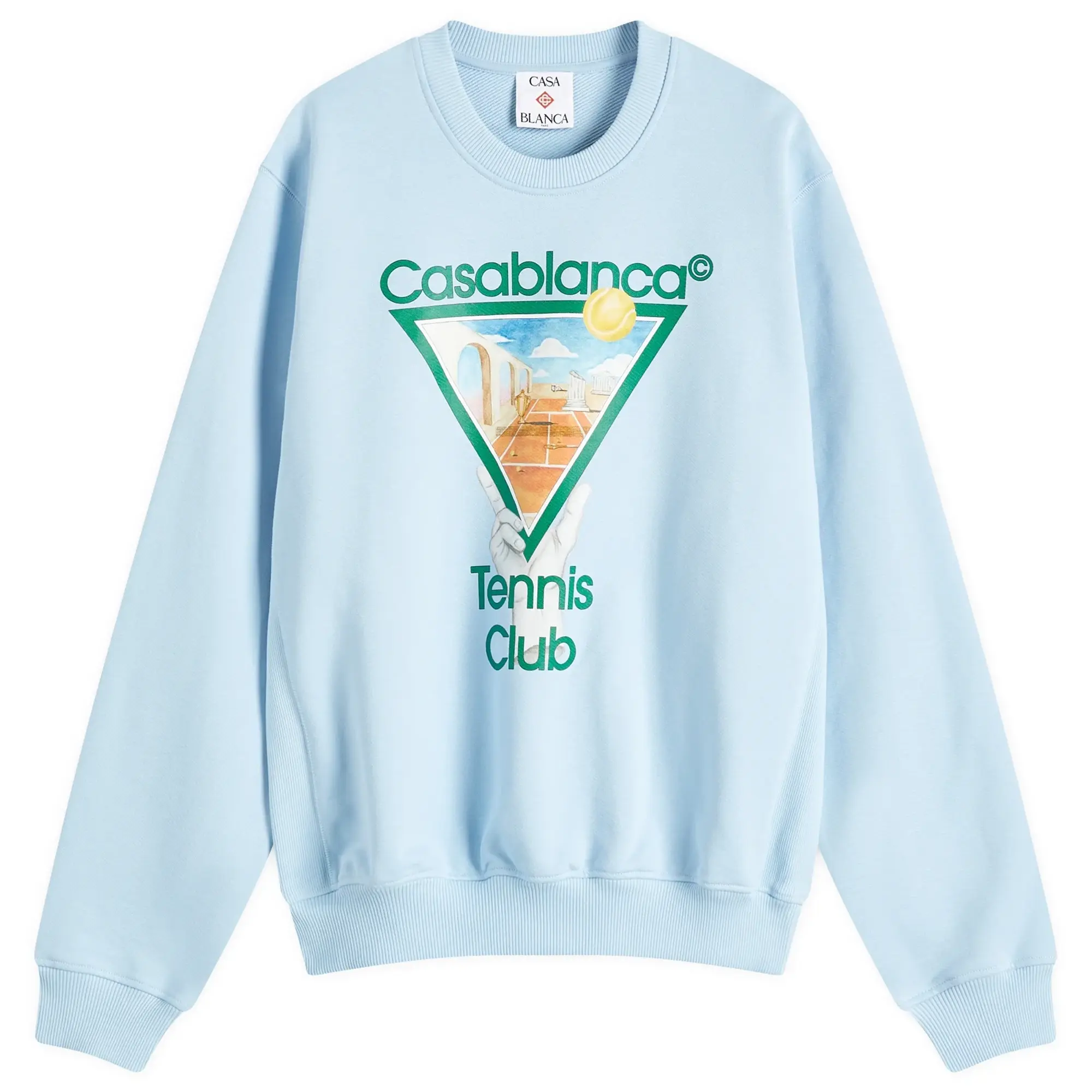 Casablanca Men's Tennis Icon Crew Sweat Blue