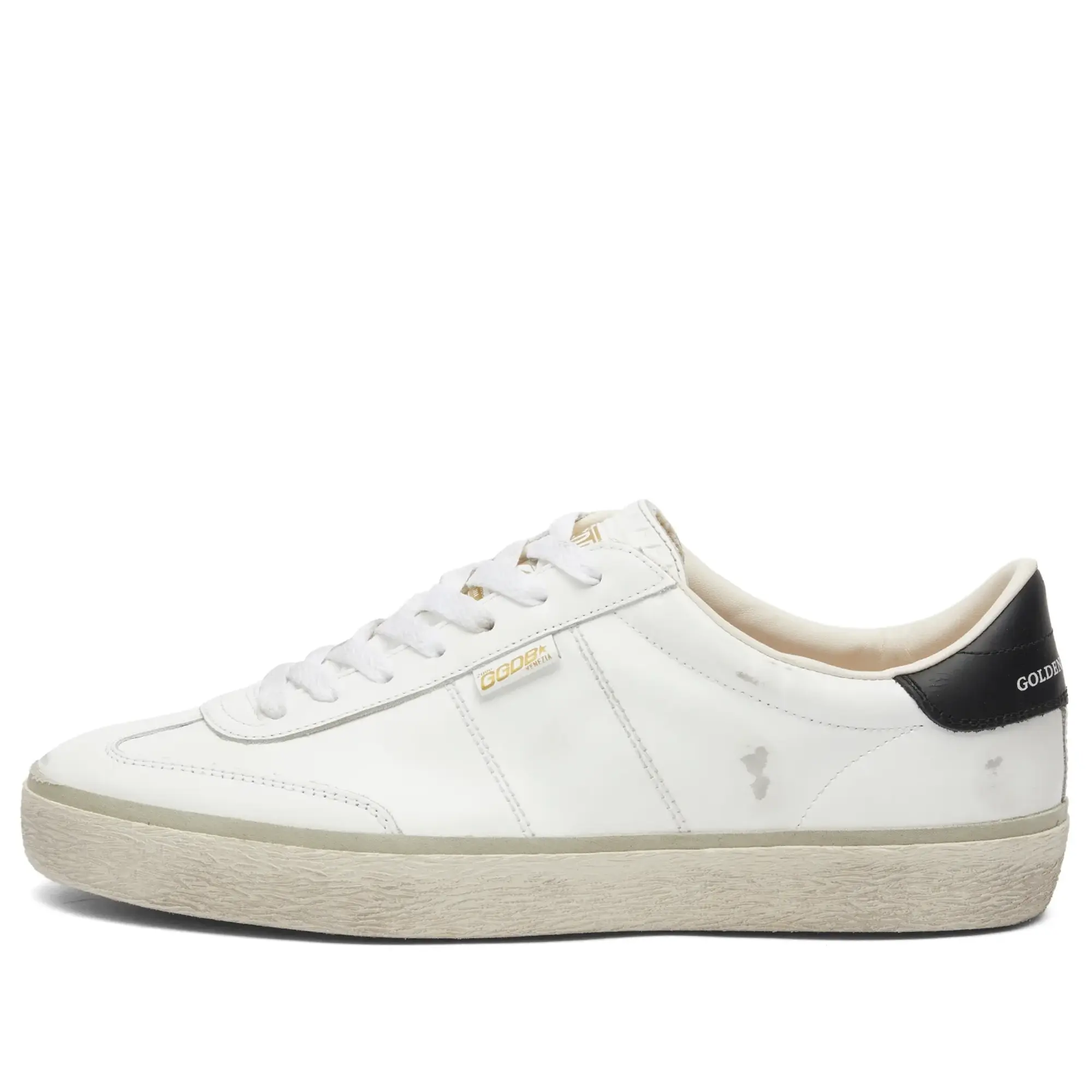 Golden Goose Men's Soul-Star Leather Sneaker White/Black