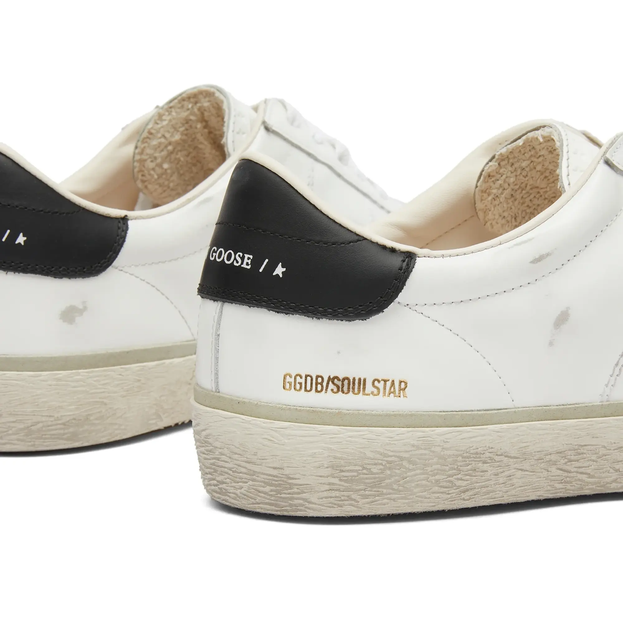 Golden Goose Men's Soul-Star Leather Sneaker White/Black