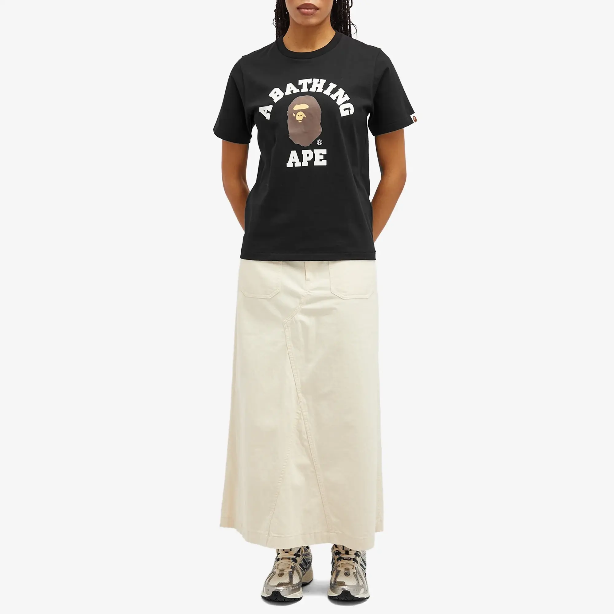 A Bathing Ape Women's College Tee Black