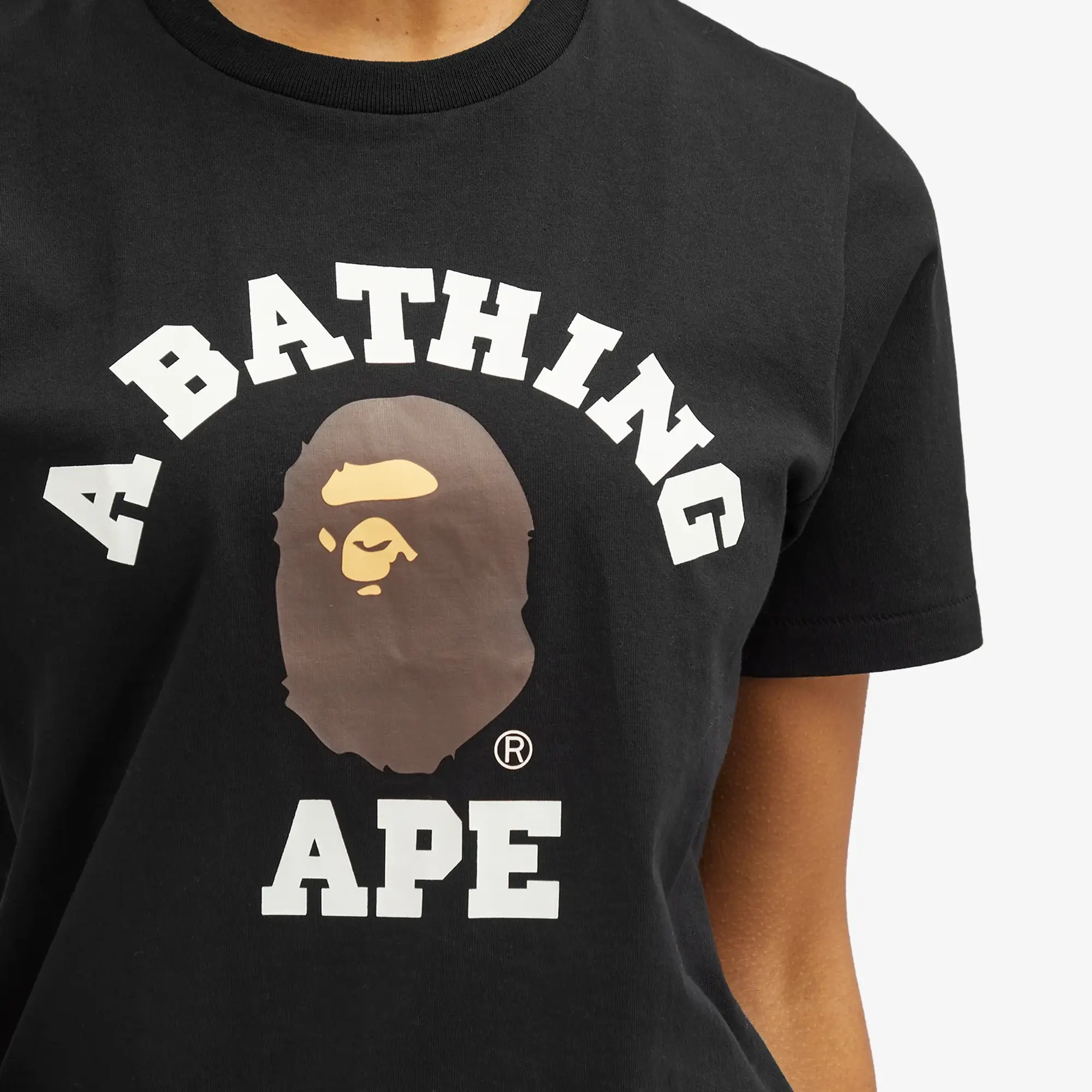 A Bathing Ape Women's College Tee Black