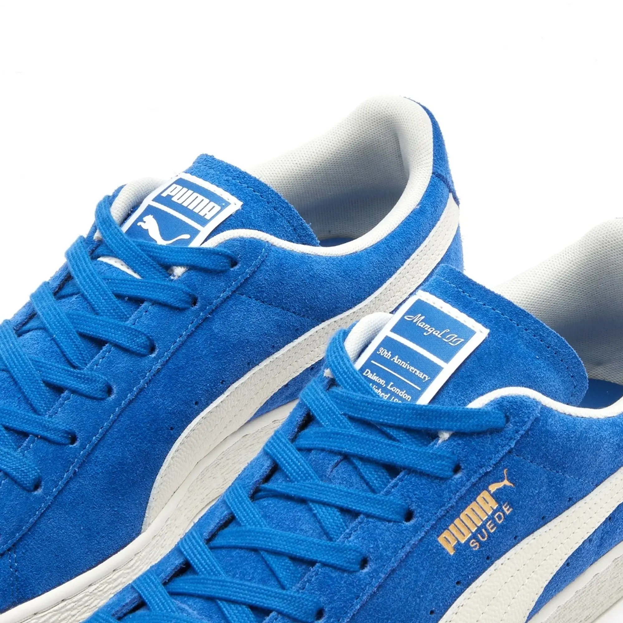 END. x Puma x Mangal II Suede Sneaker Clyde Royal/Warm White