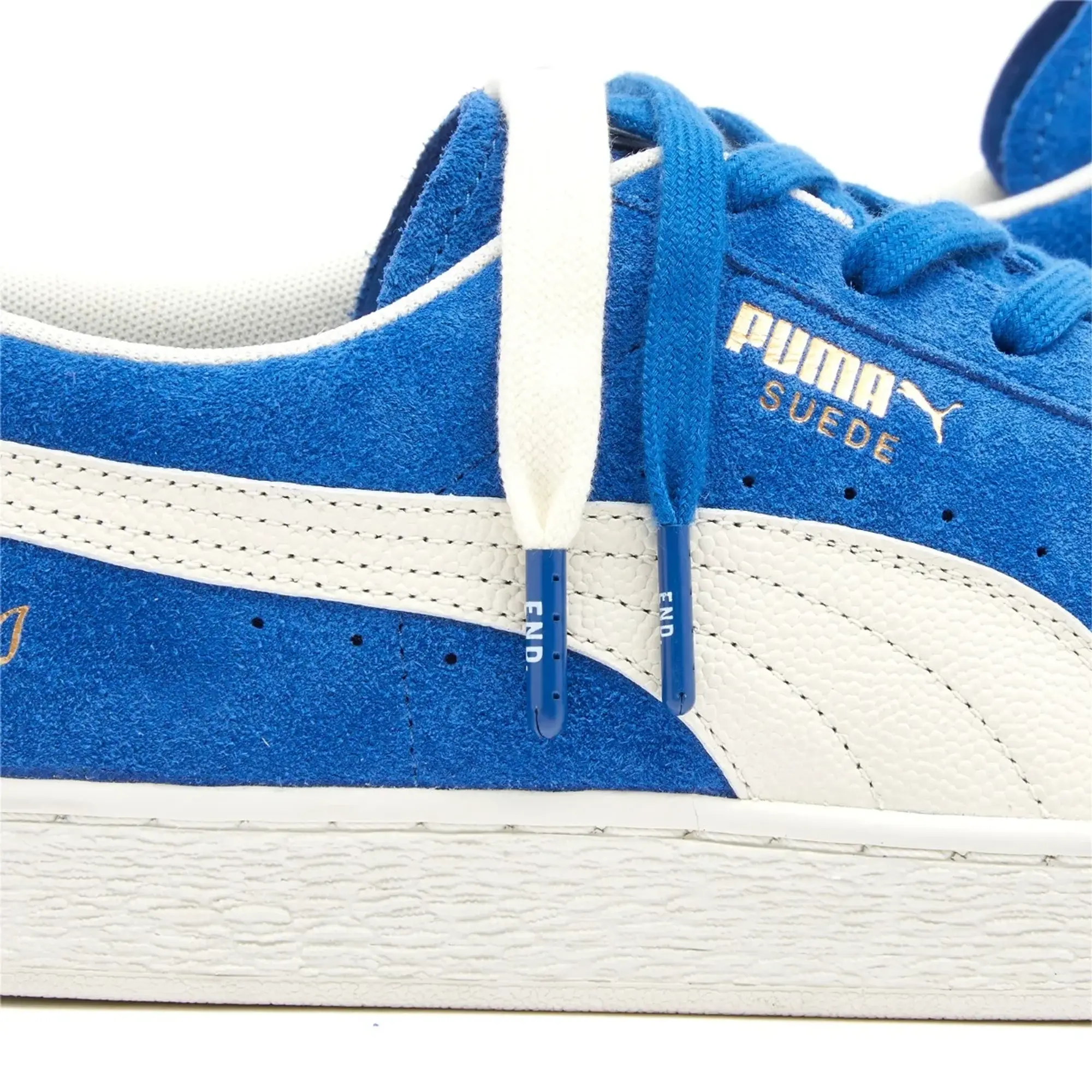 END. x Puma x Mangal II Suede Sneaker Clyde Royal/Warm White