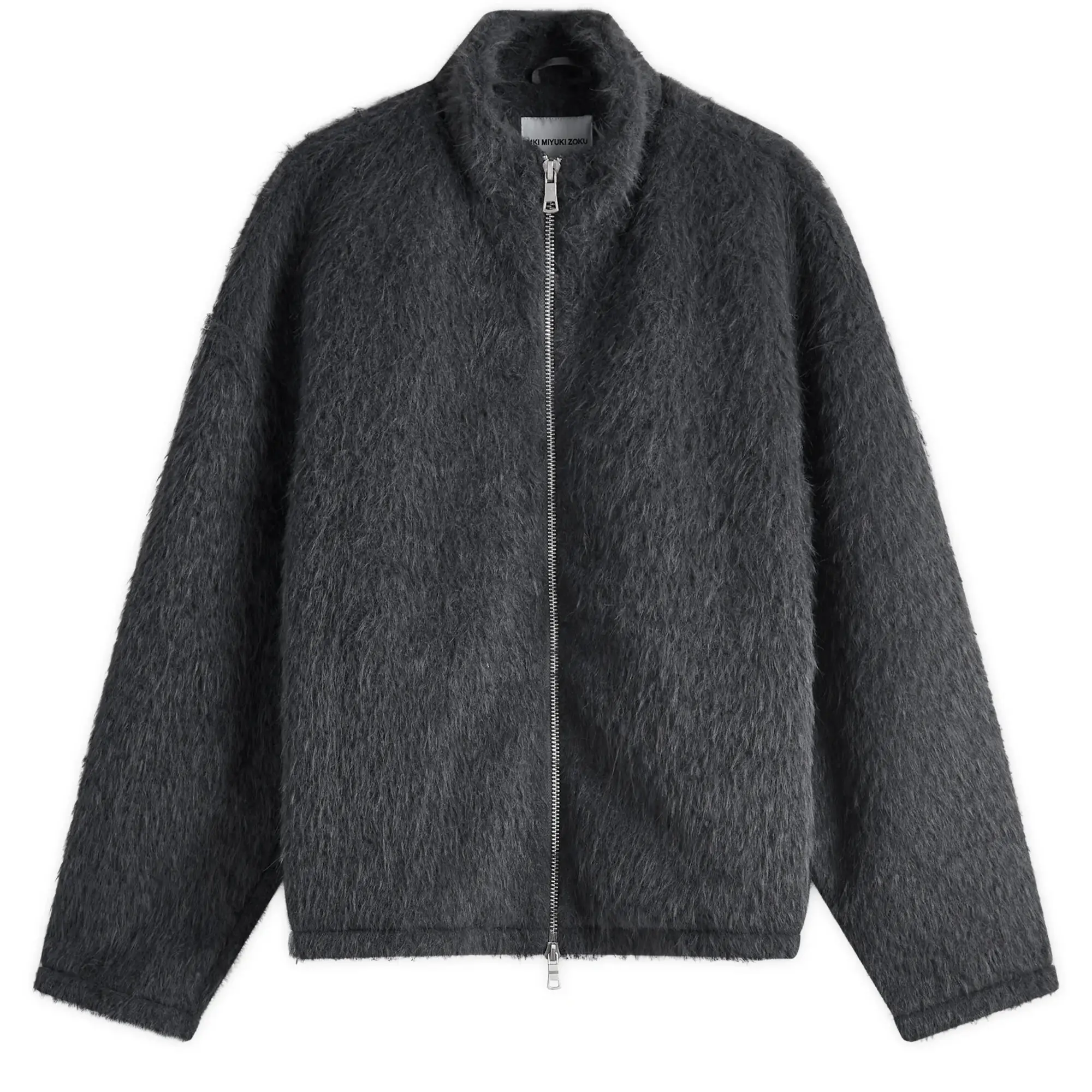 MKI Men's Faux Alpaca Track Jacket Charcoal
