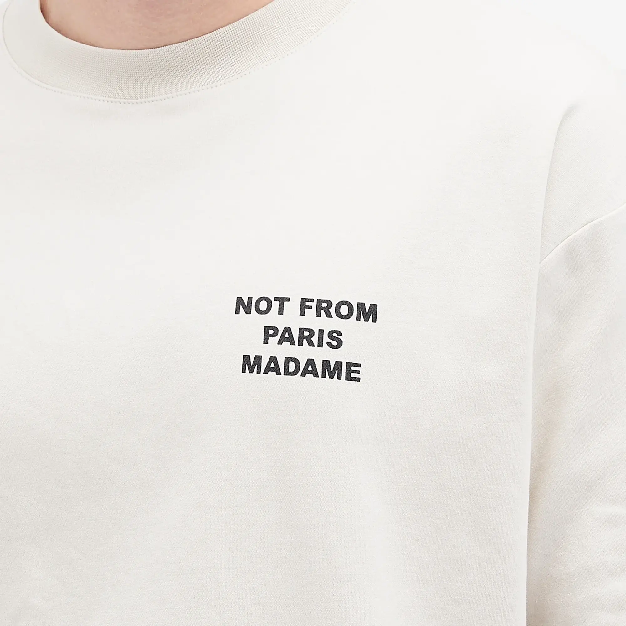 Drôle De Monsieur Le Tee Slogan Men Shortsleeves Beige