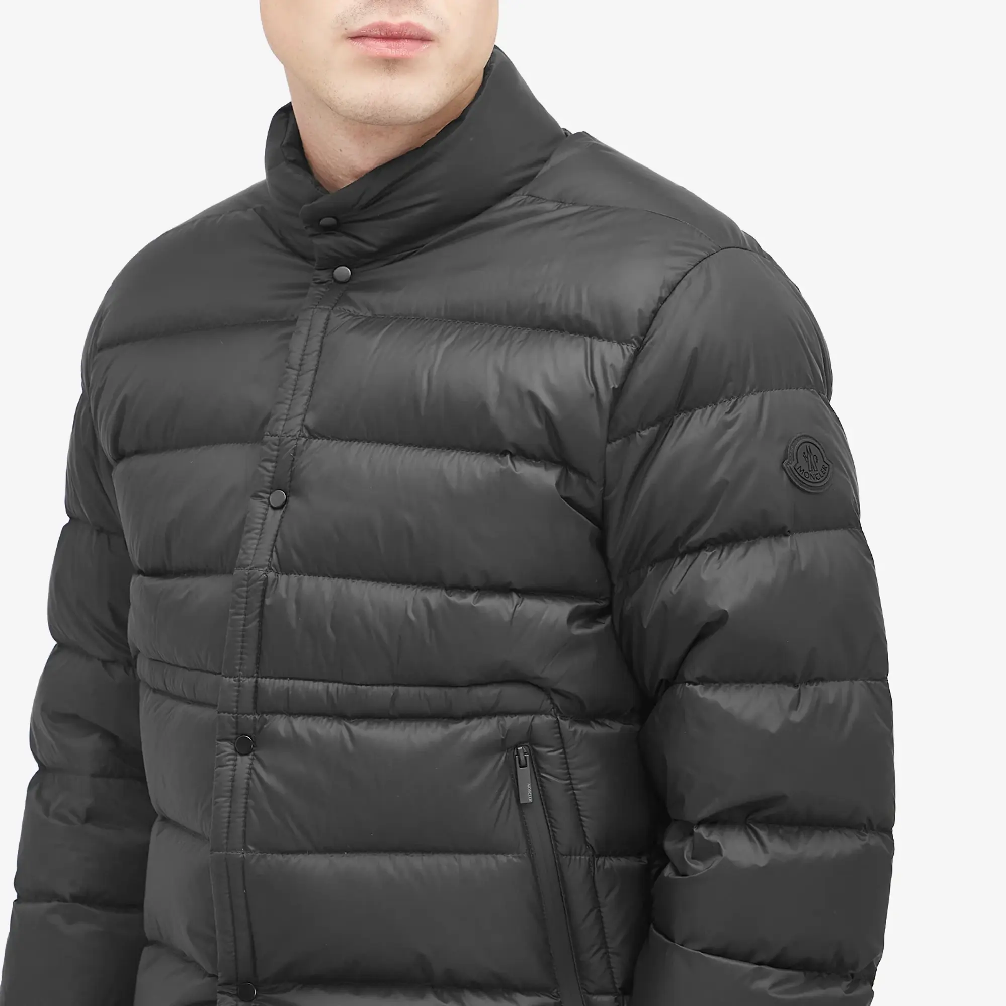 Moncler Men's Lightweight Recycled Nylon Charvin Jacket Black