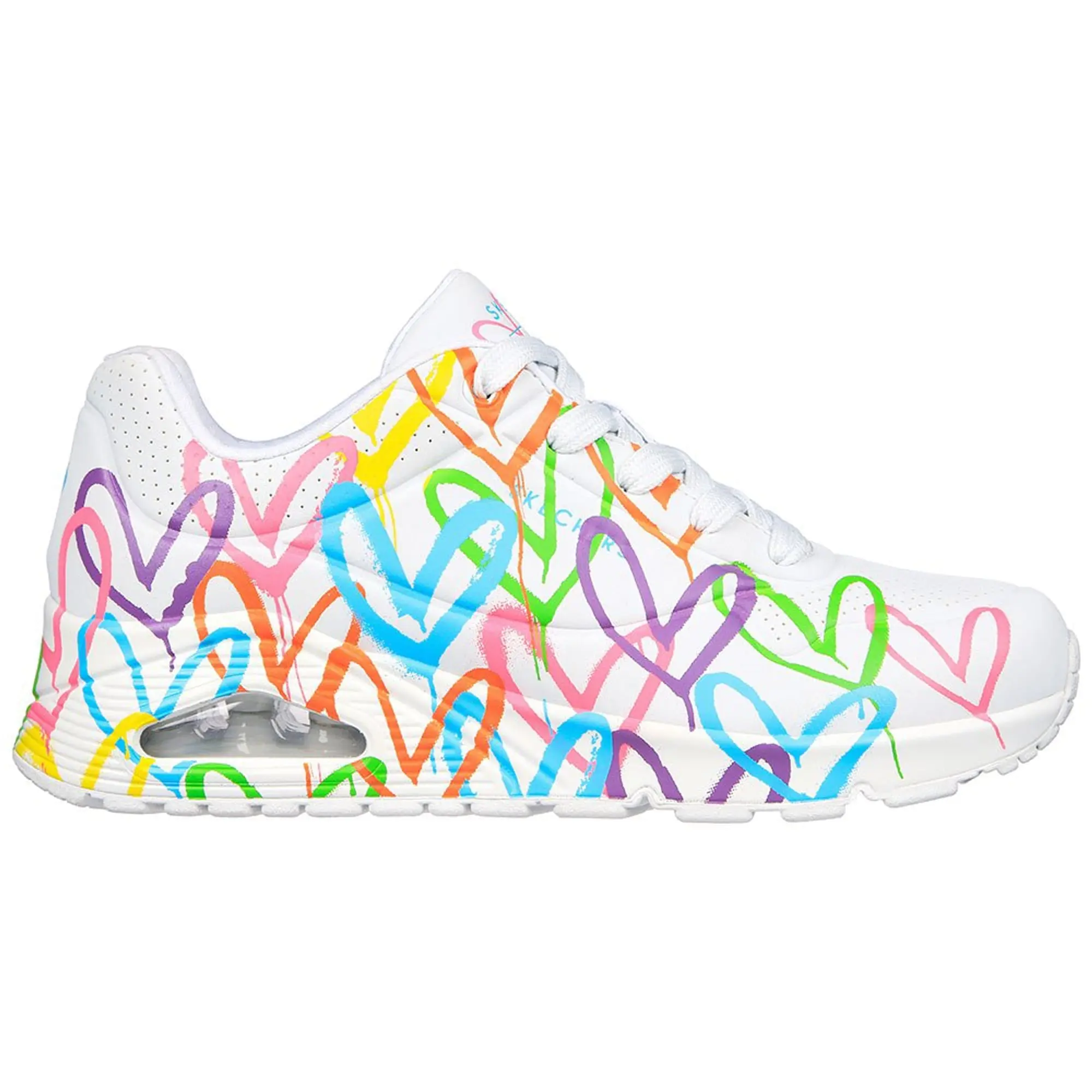 Skechers Women's JGoldcrown: Uno - Highlight Love Sneaker in White