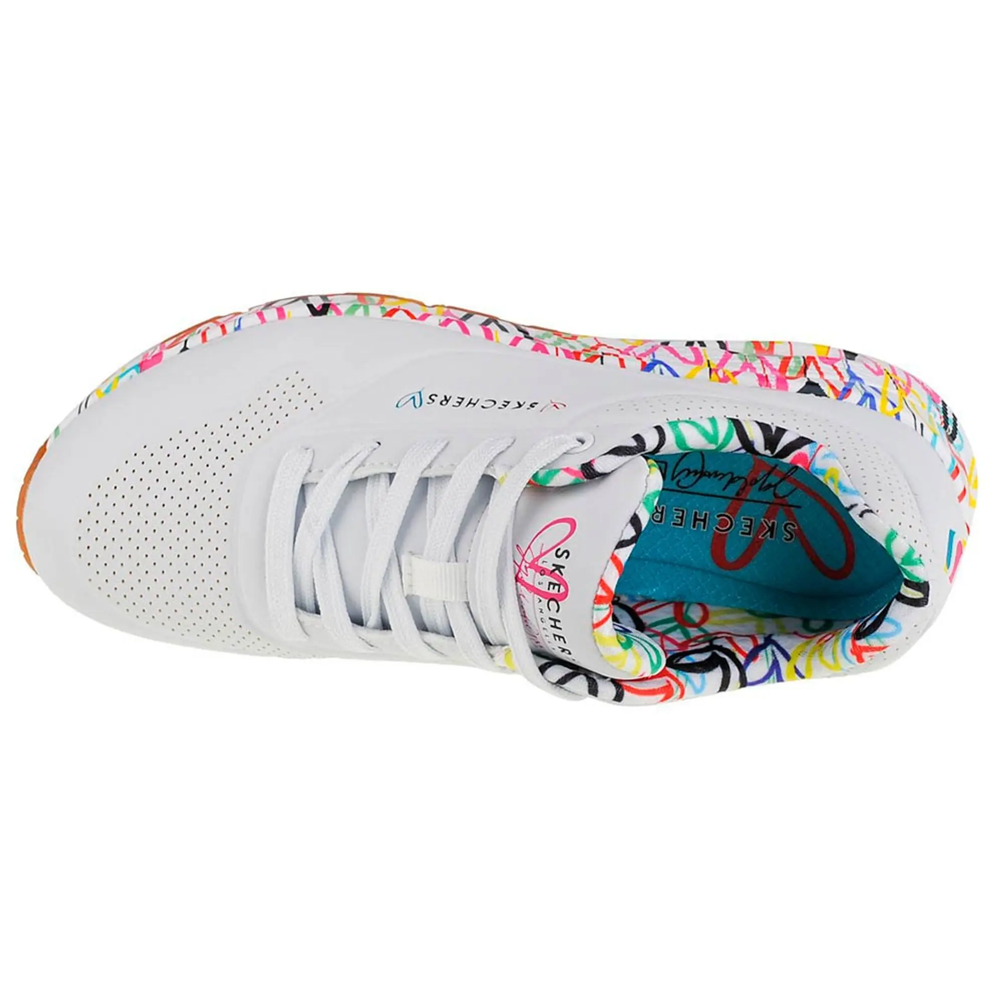Skechers Women's x JGoldcrown: Uno - Loving Love Sneaker in White