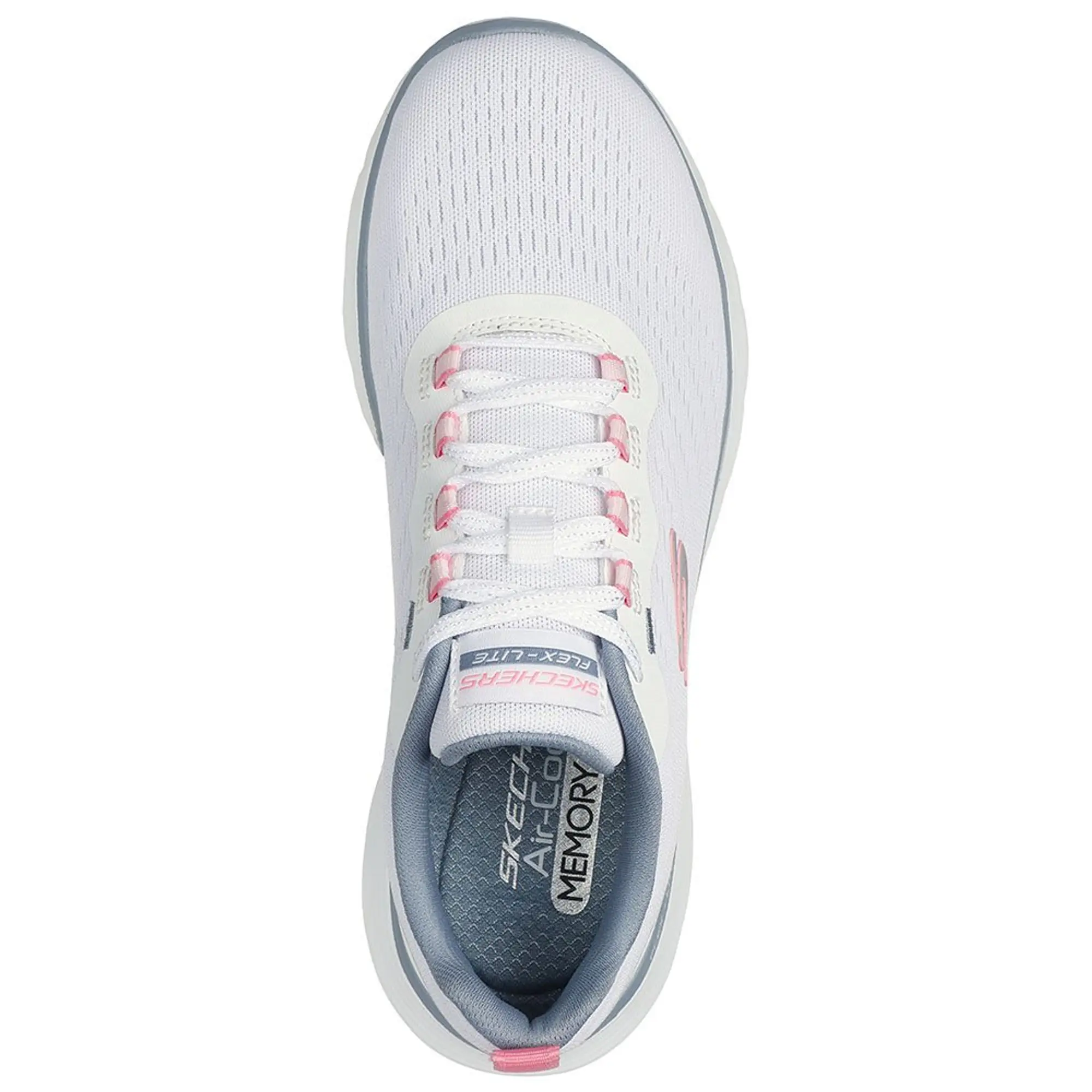 Skechers Women's Flex Appeal 5.0 Sneaker in White/Pink/Blue