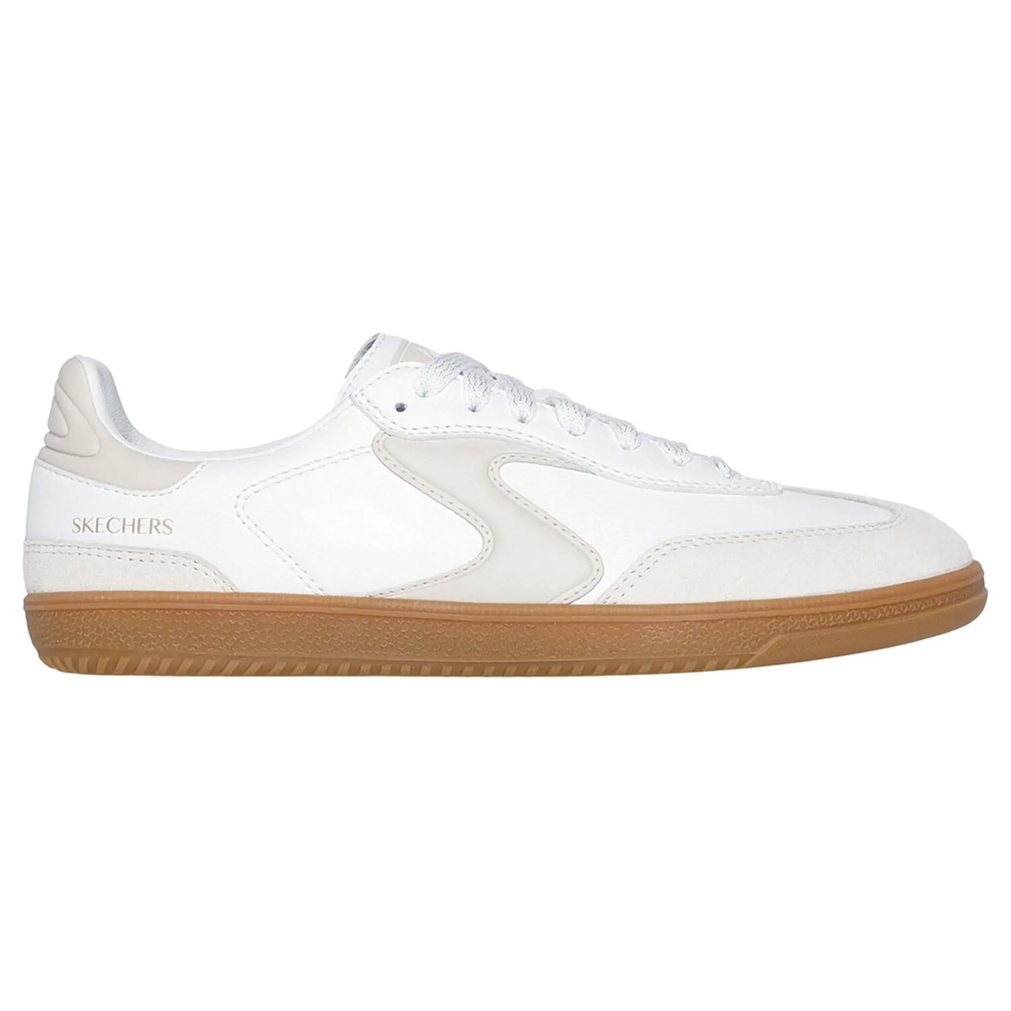 Skechers Women's Hotshot - Kickoff Sneaker in White/Natural