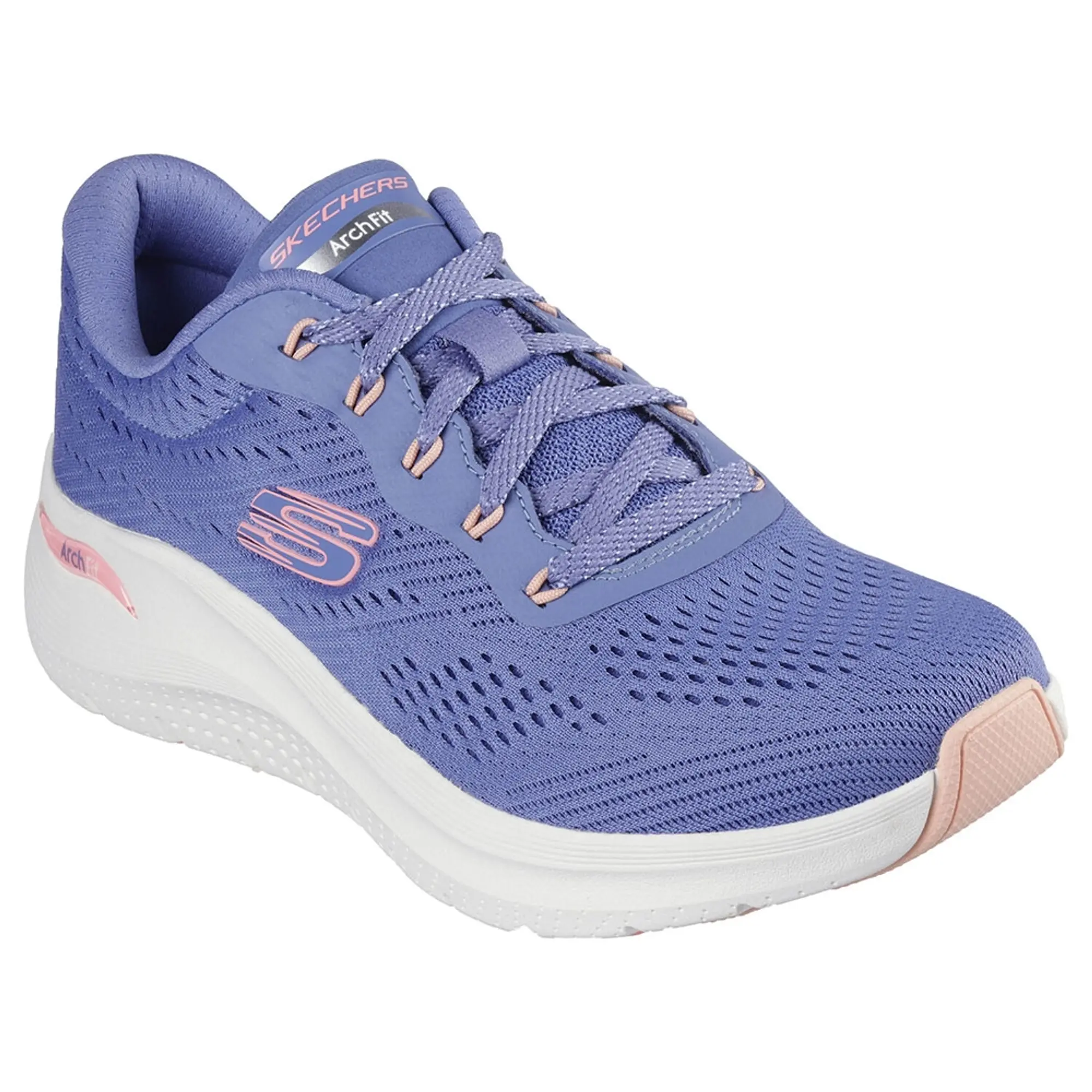 Skechers Women's Arch Fit 2.0 - Big League Sneaker in Blue/Pink | Textile/Synthetic