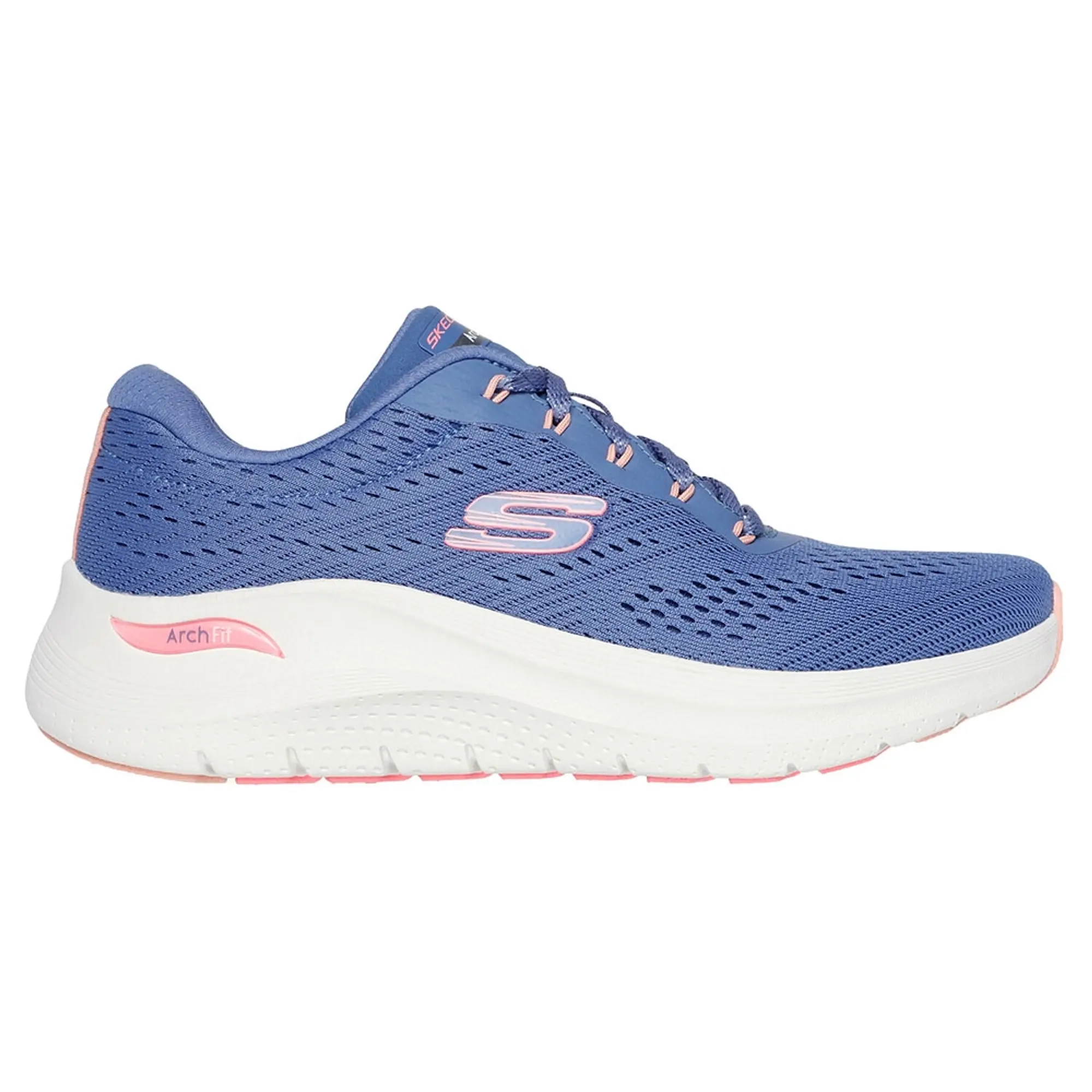 Skechers Women's Arch Fit 2.0 - Big League Sneaker in Blue/Pink | Textile/Synthetic