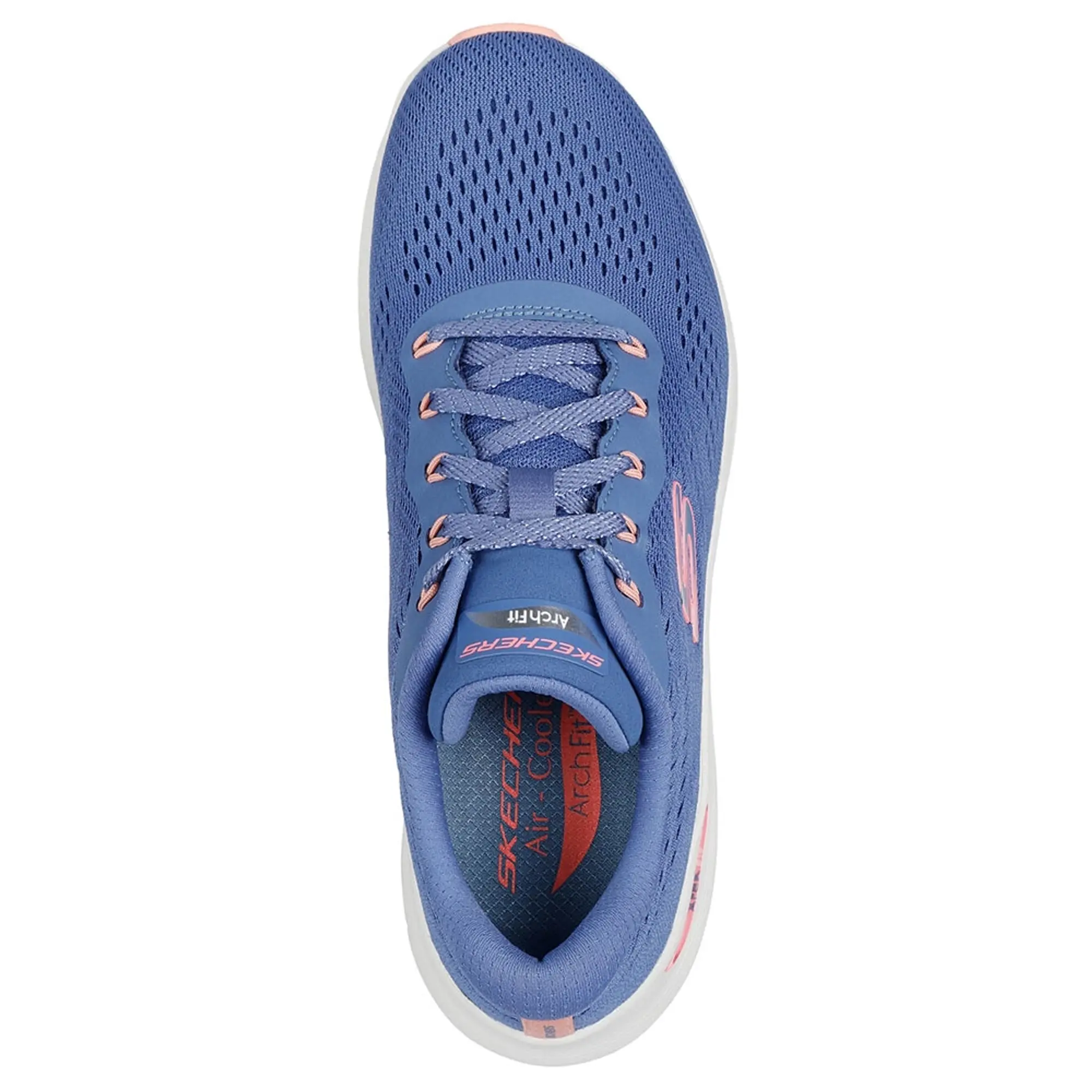 Skechers Women's Arch Fit 2.0 - Big League Sneaker in Blue/Pink | Textile/Synthetic