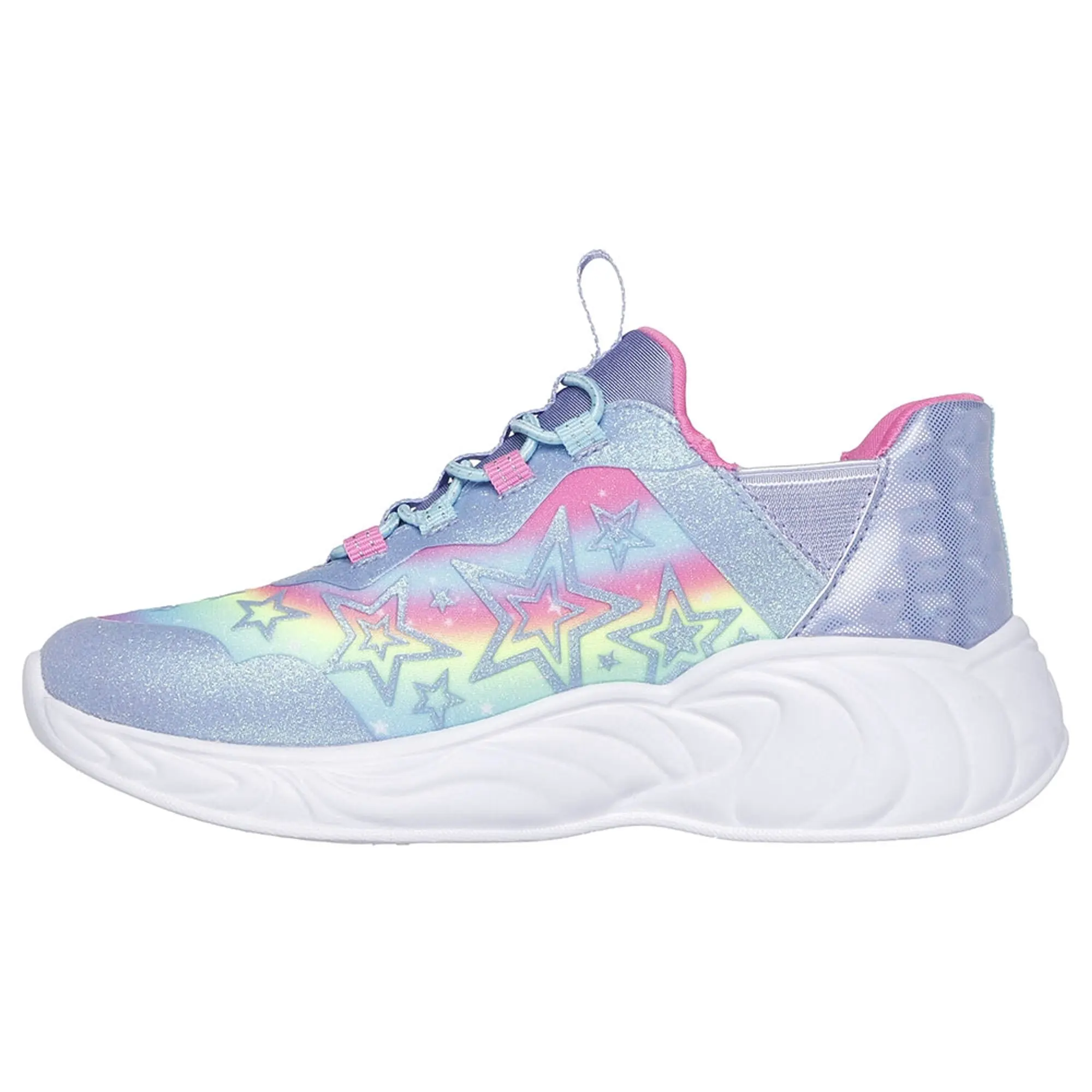 Skechers Girls Slip-ins: Unicorn Dreams - Starry Lite Sneaker in Lavender