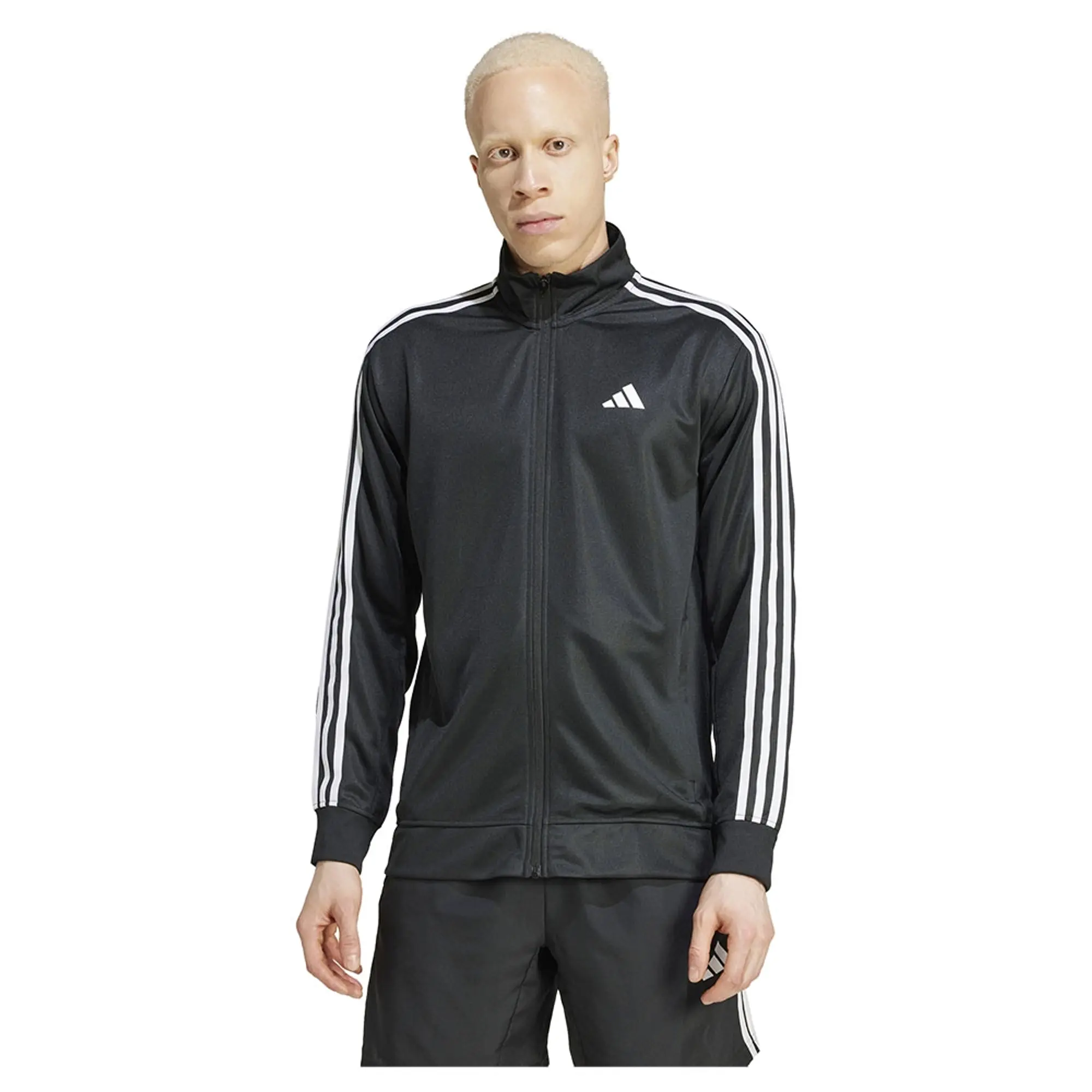 Adidas Essentials 3 Stripes Full Zip Sweatshirt