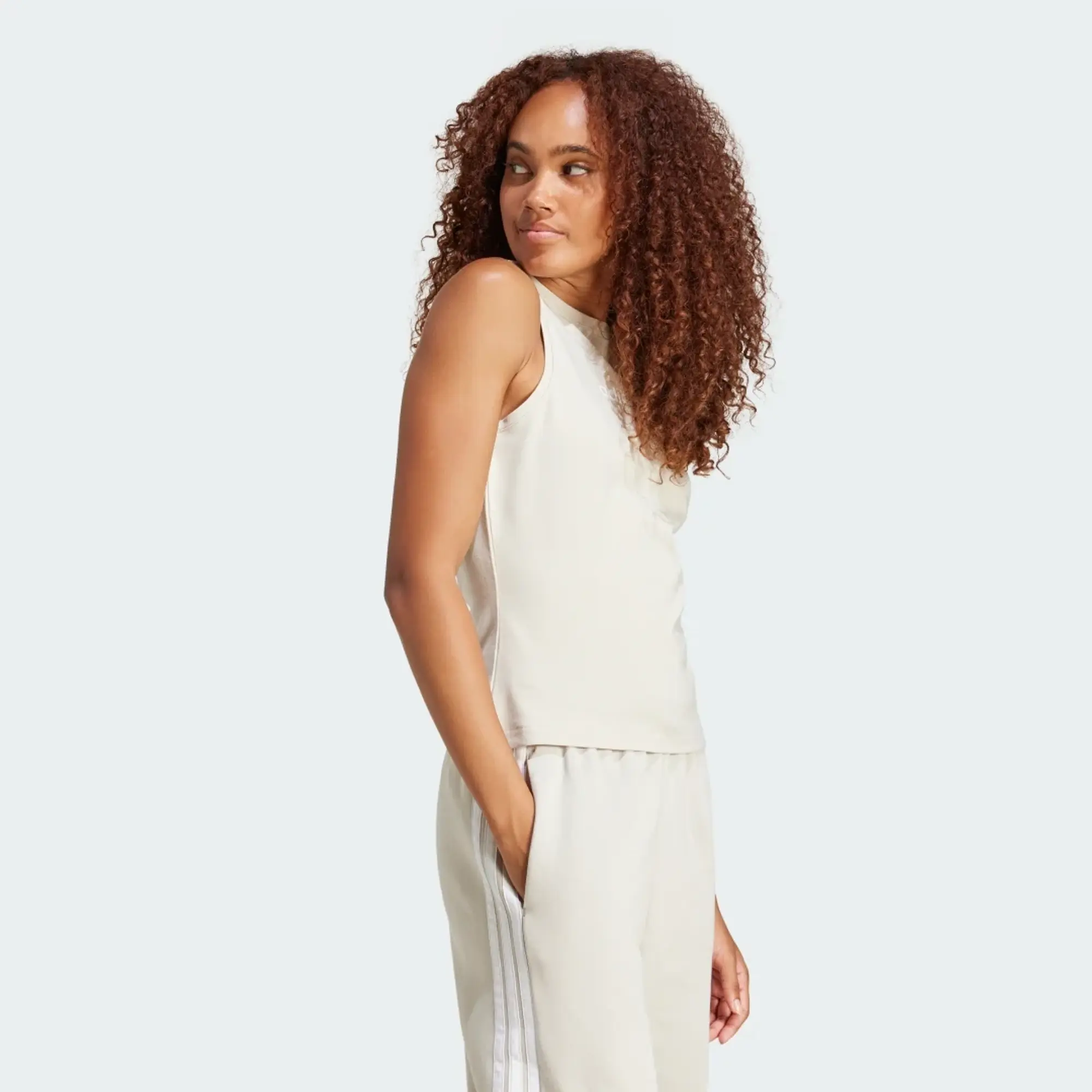 adidas Women Essentials Linear Slim Cotton Tank Top