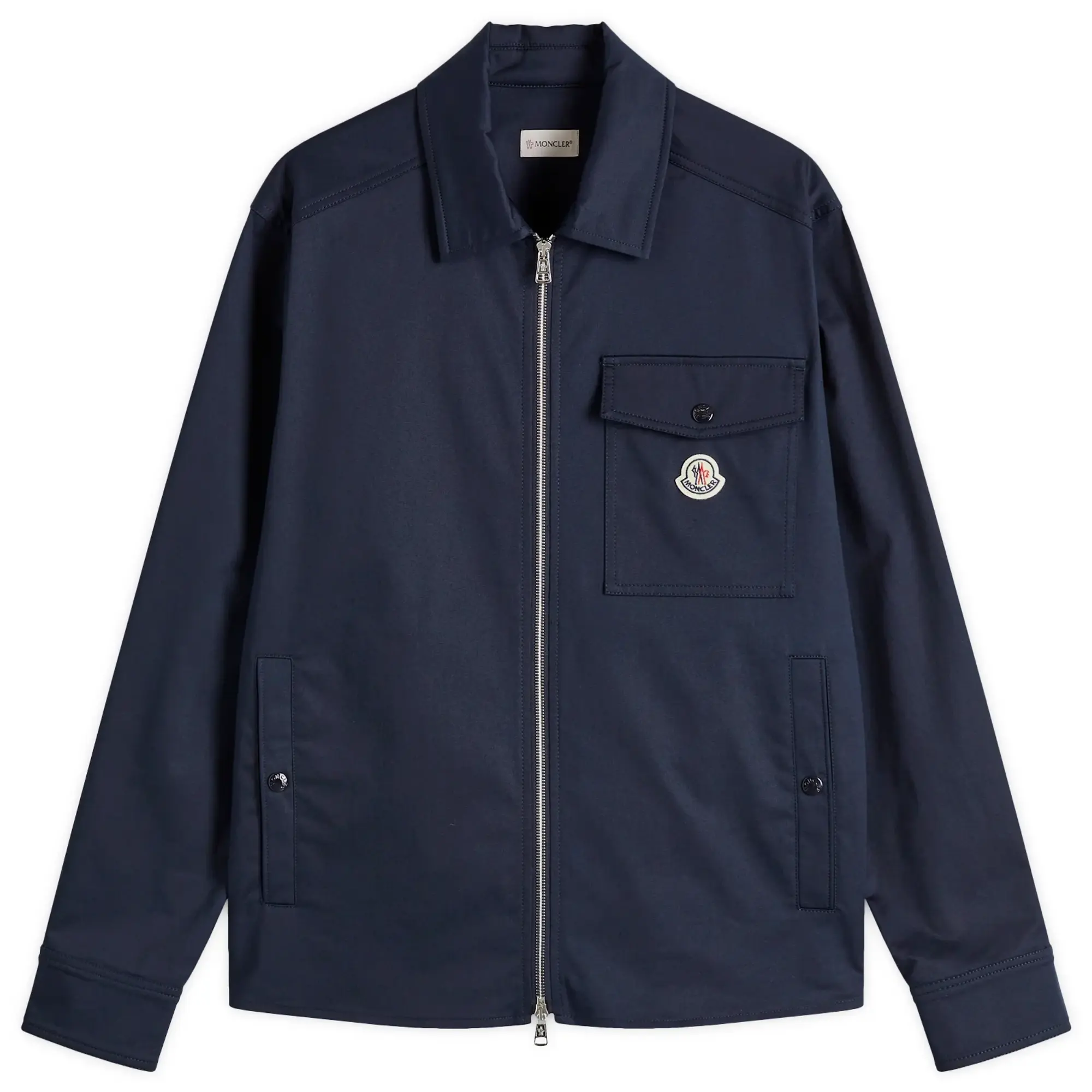 Moncler Men's Gabardine Cotton Comfort Shirt Blue