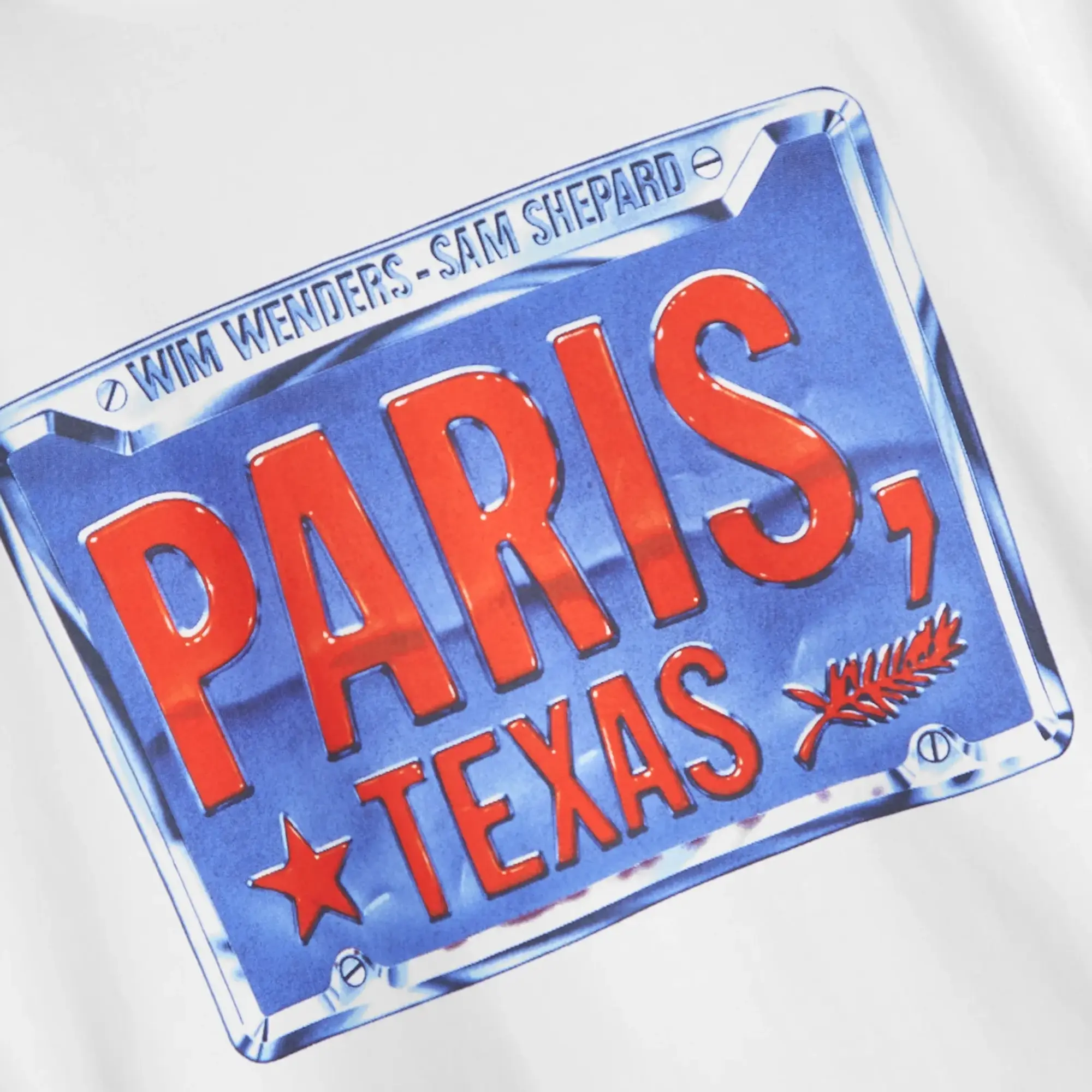 IDEA Paris, Texas License Plate T-Shirt White