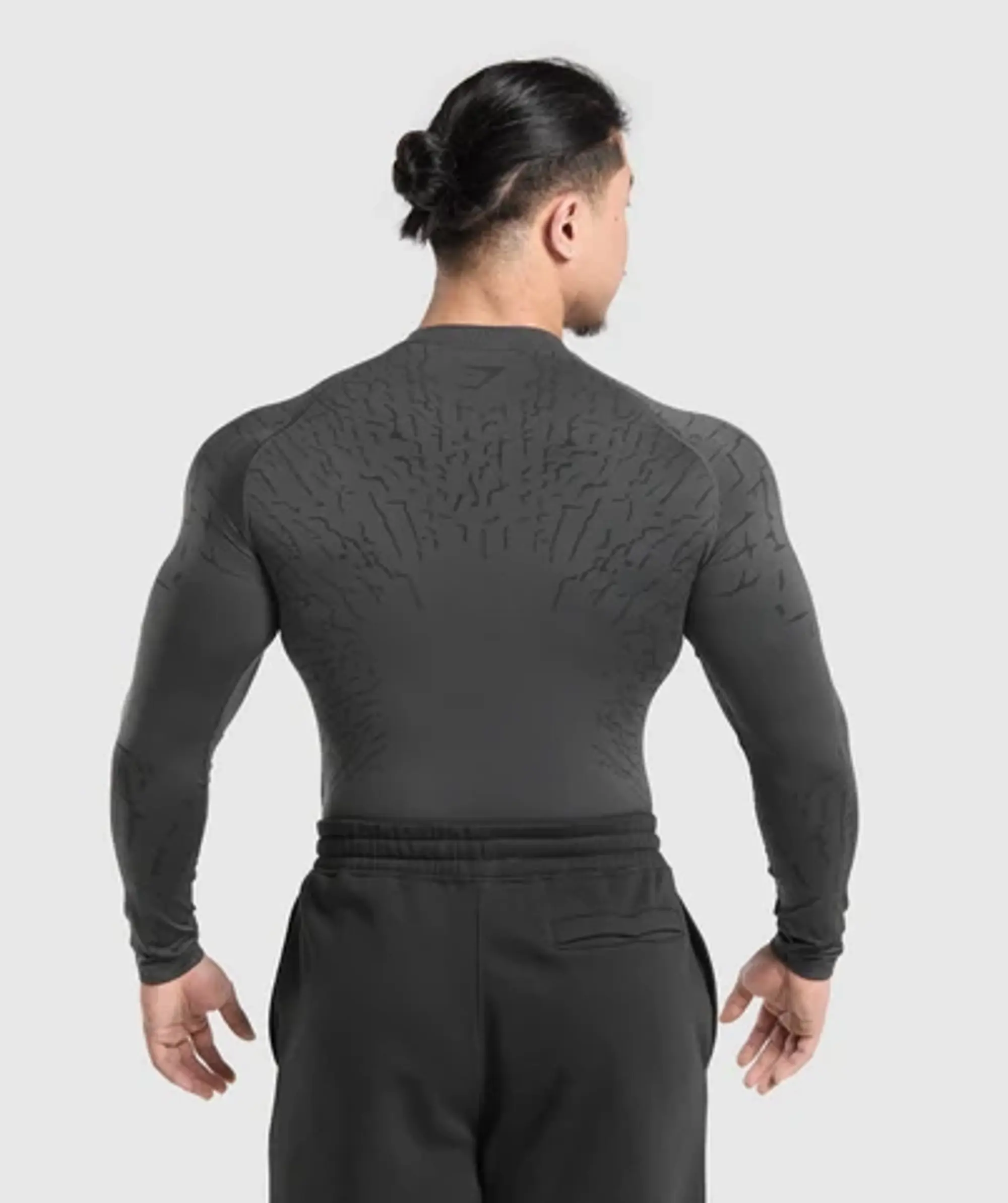 Gymshark Tectonic Long Sleeve T-Shirt - Asphalt Grey/Black