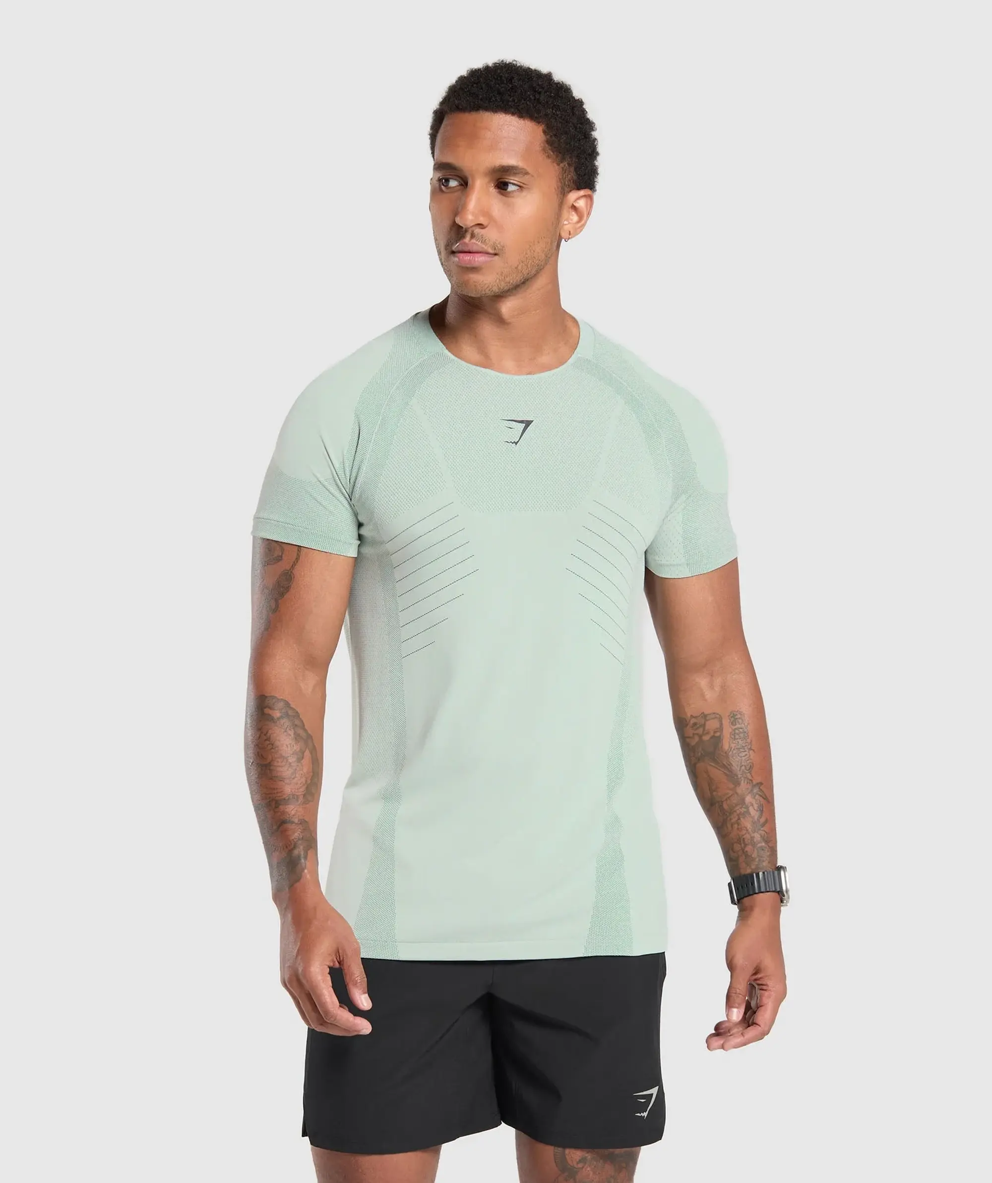 Gymshark Apex Seamless T-Shirt - Cool Turquoise/Black