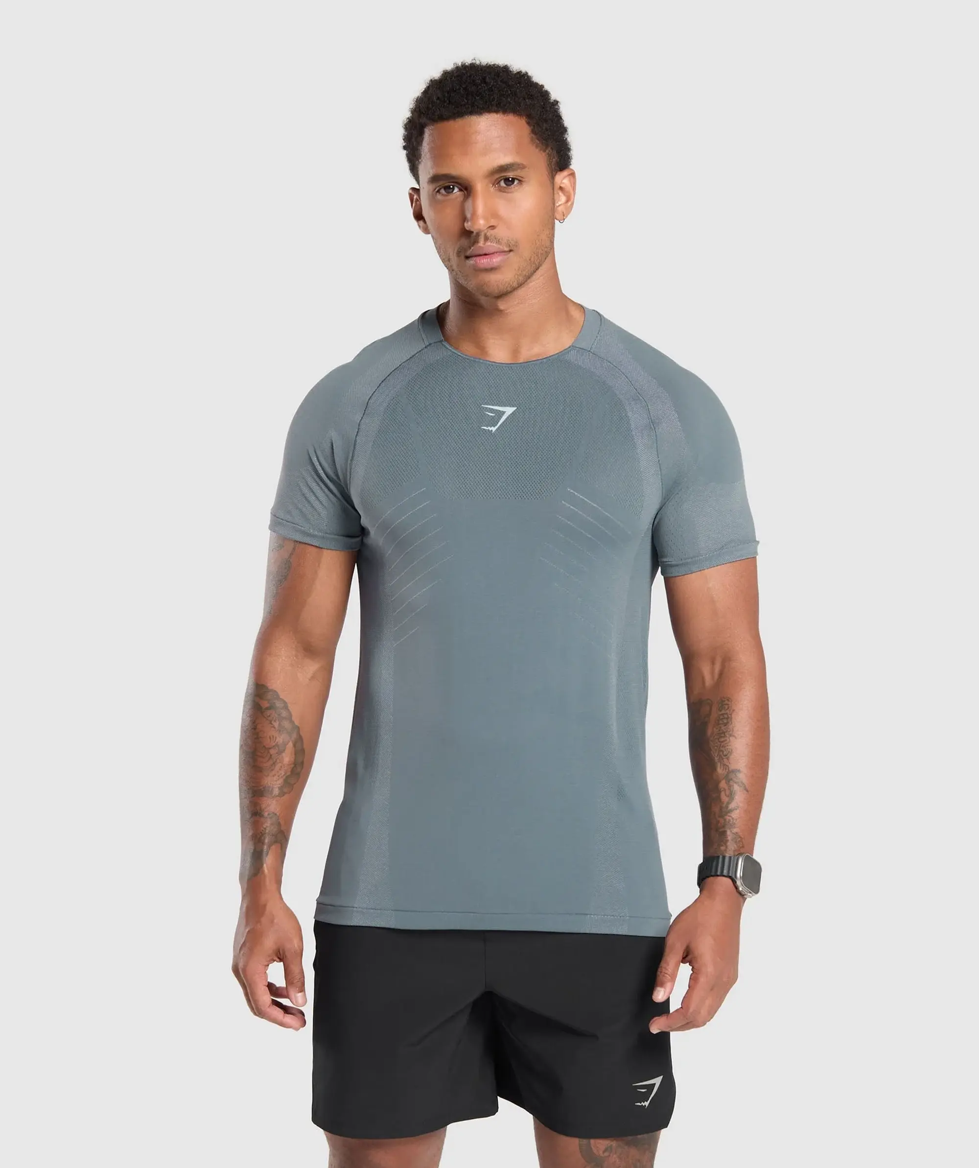 Gymshark Apex Seamless T-Shirt - Iron Blue/Cool Blue