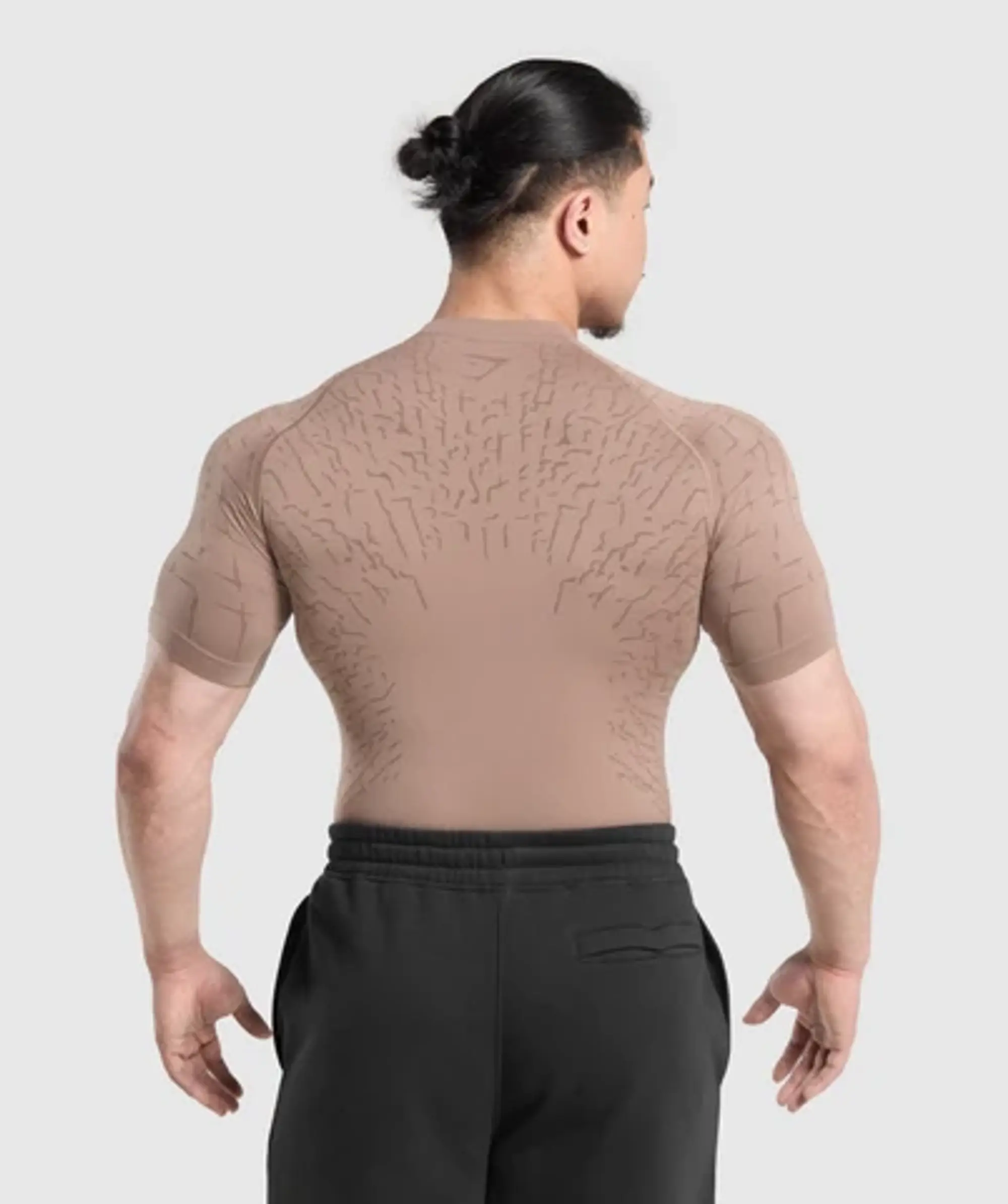 Gymshark Tectonic Seamless T Shirt - Mocha Mauve/Walnut Brown