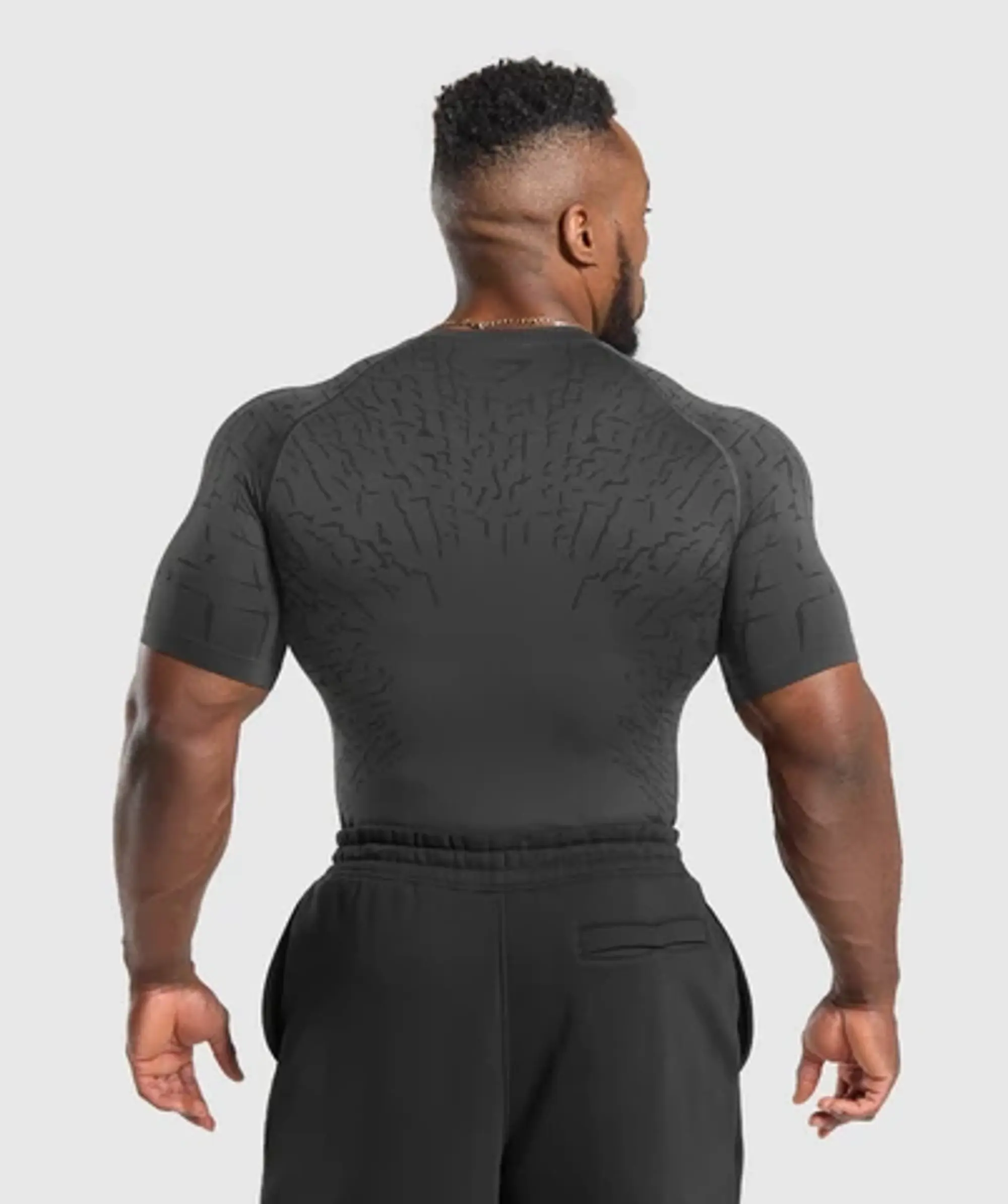 Gymshark Tectonic Seamless T Shirt - Asphalt Grey/Black