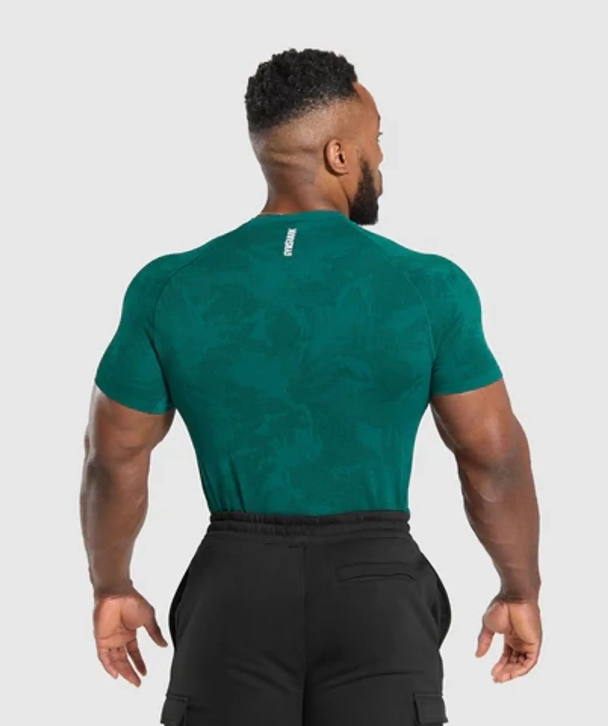 Gymshark Geo Seamless T-Shirt - Motivate Teal/Strong Teal