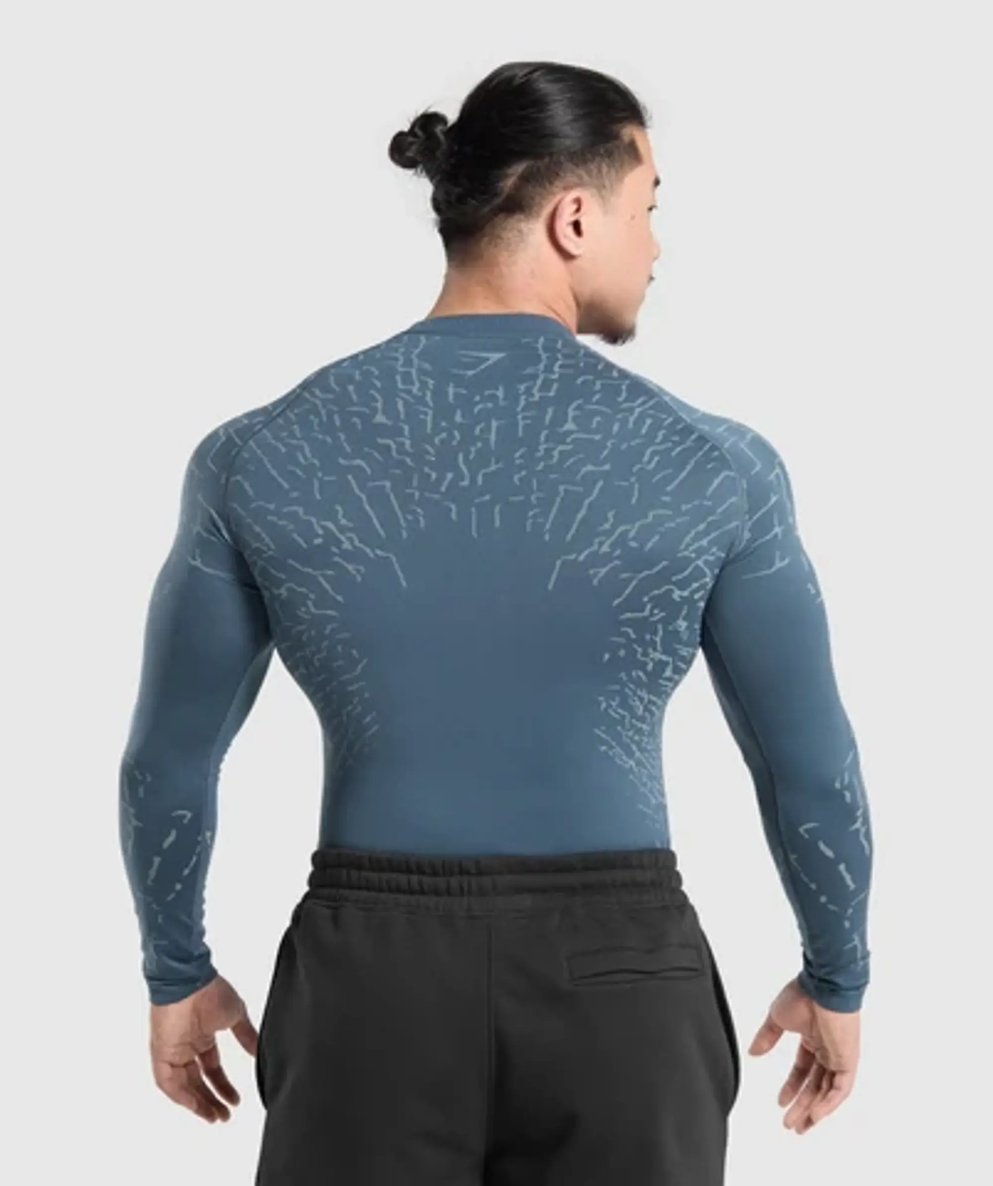 Gymshark Tectonic Long Sleeve T-Shirt - Cargo Blue/Cool Blue