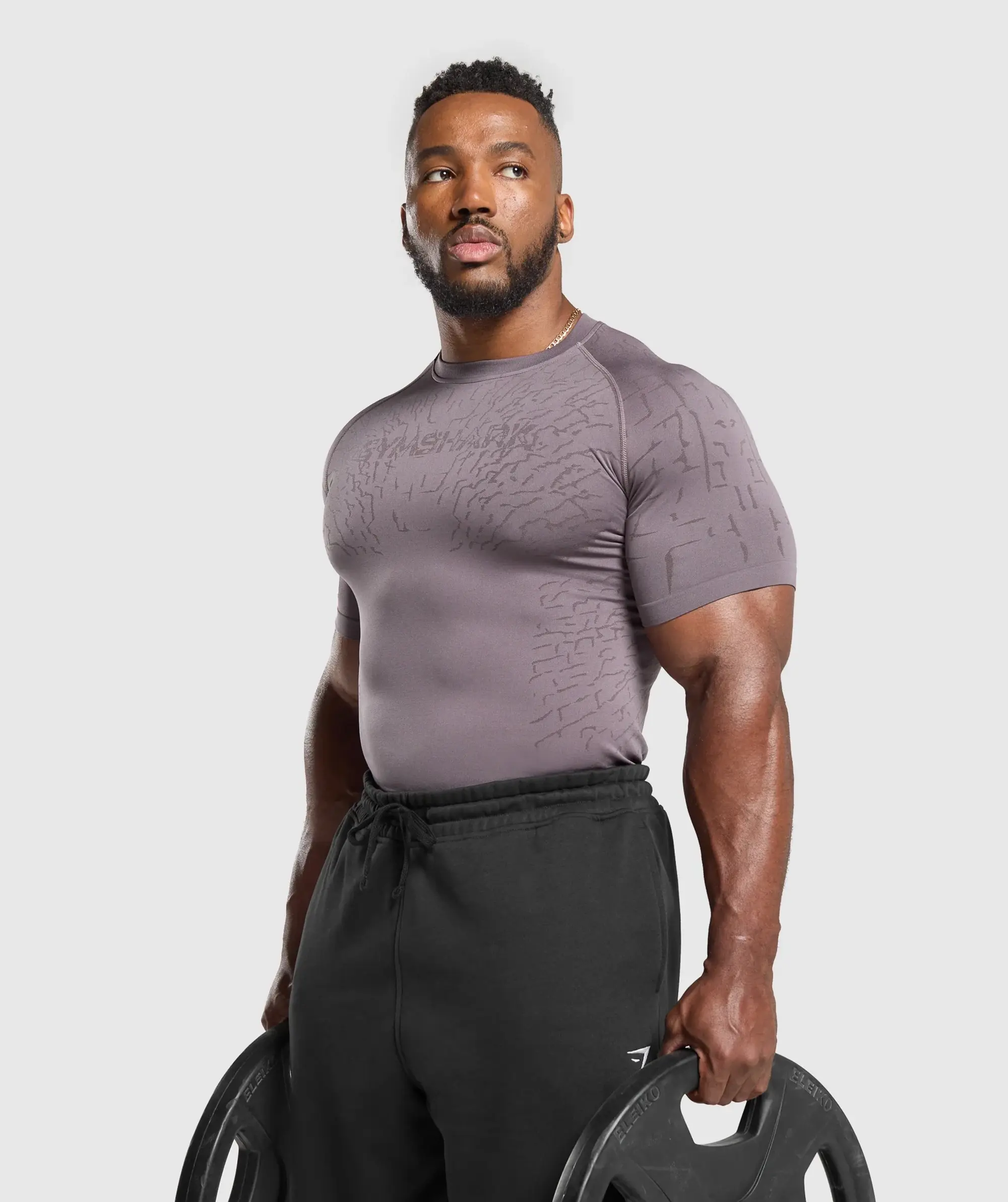 Gymshark Tectonic Seamless T Shirt - Brushed Purple/Greyed Purple