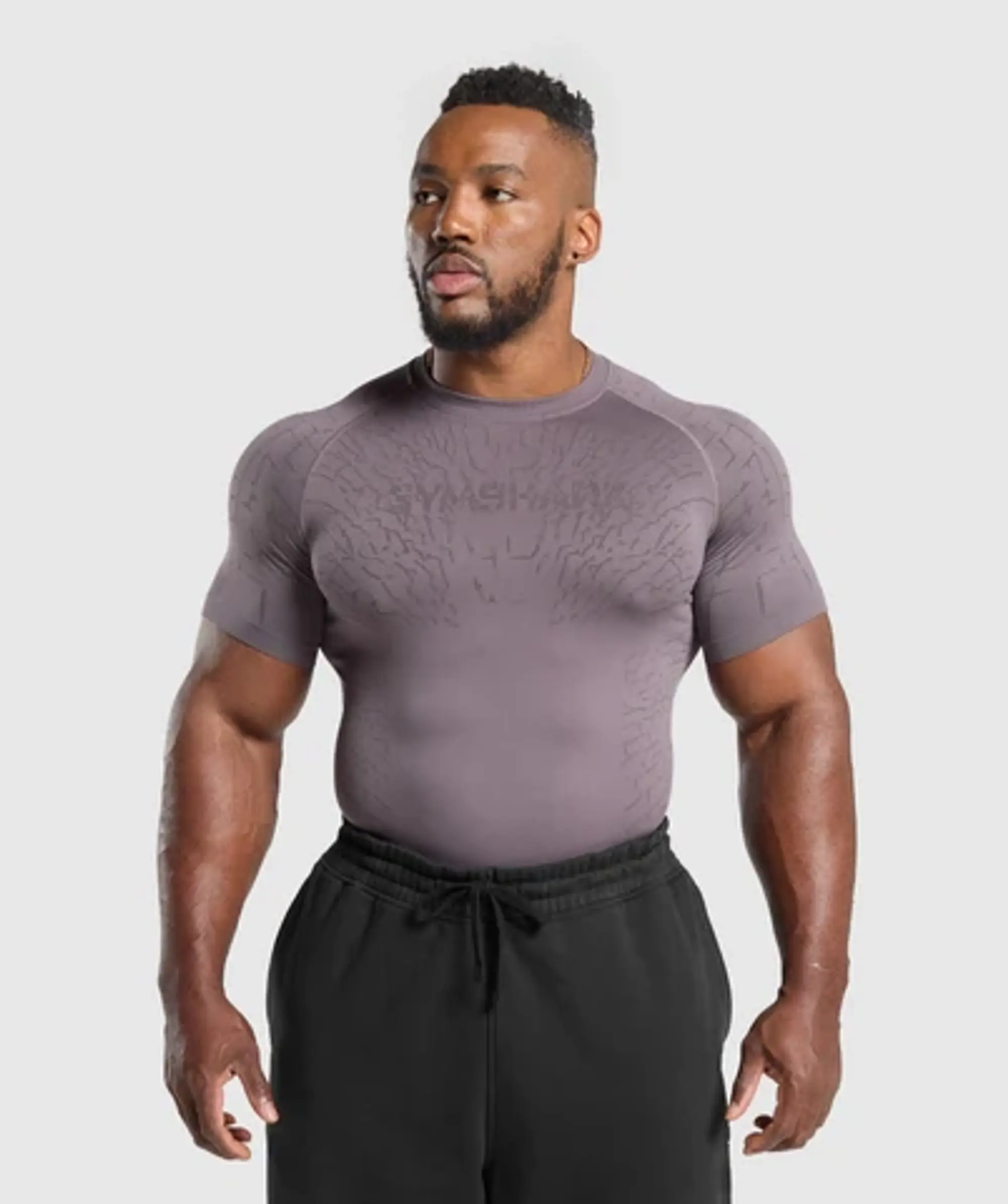 Gymshark Tectonic Seamless T Shirt - Brushed Purple/Greyed Purple