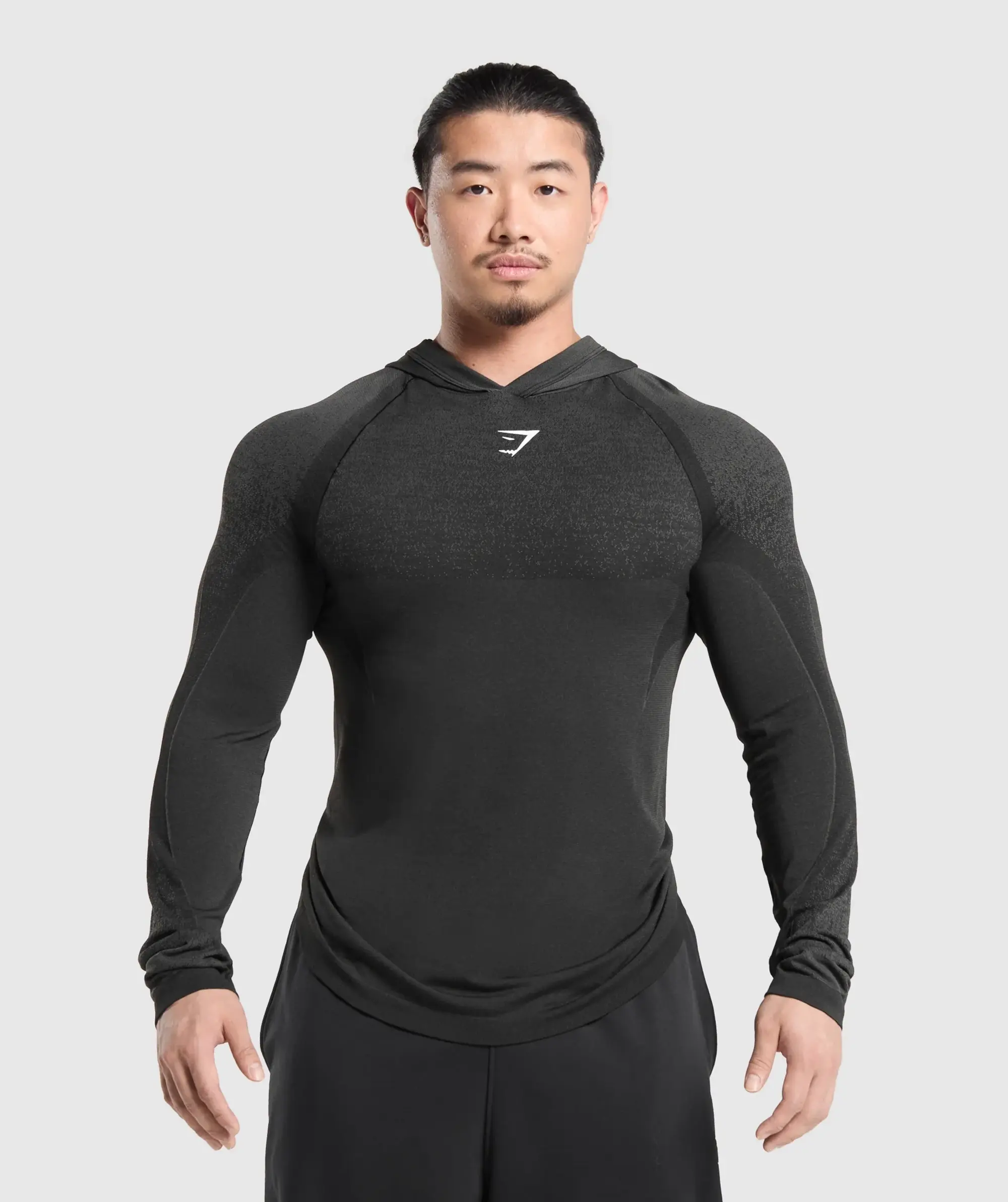 Gymshark Shadow Seamless Hoodie - Black