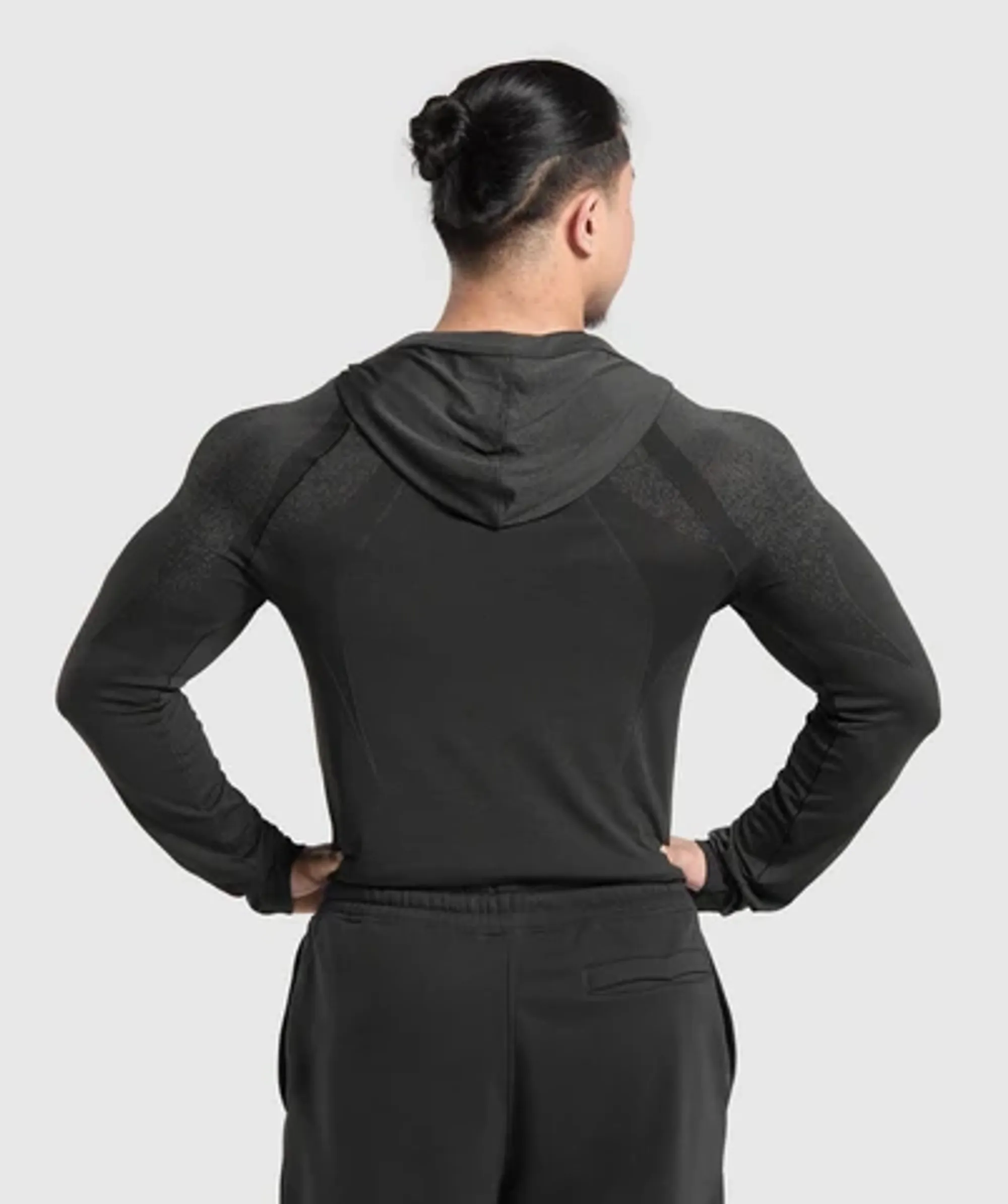 Gymshark Shadow Seamless Hoodie - Black | 5063168873232 | FOOTY.COM