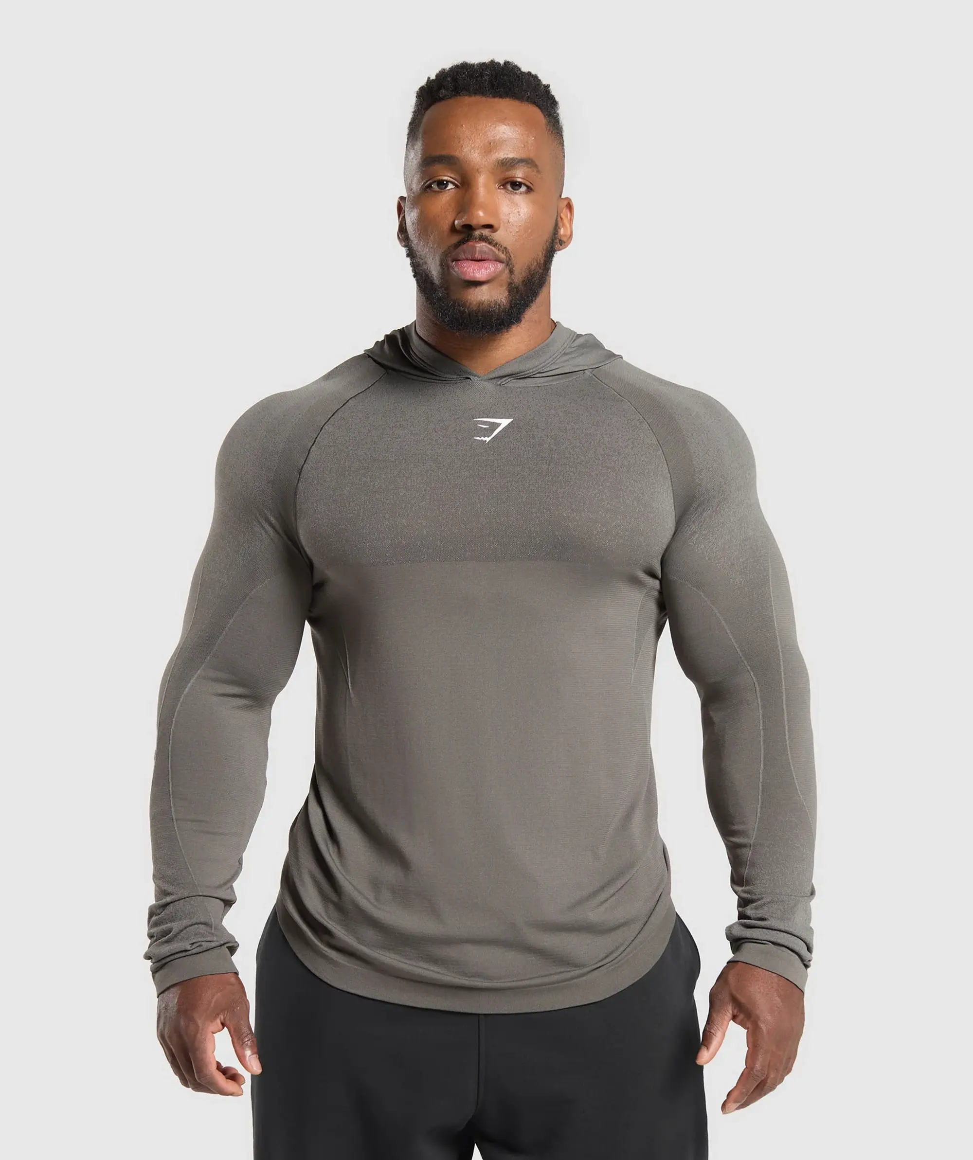 Gymshark Shadow Seamless Hoodie - Meteor Grey