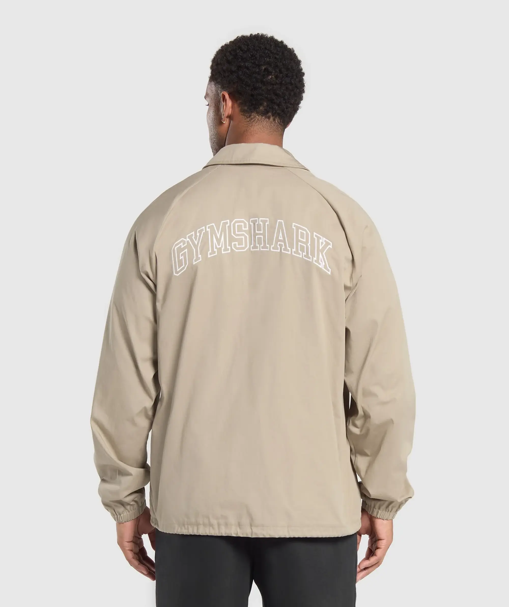 Gymshark Canvas Coach Jacket - Sand Brown