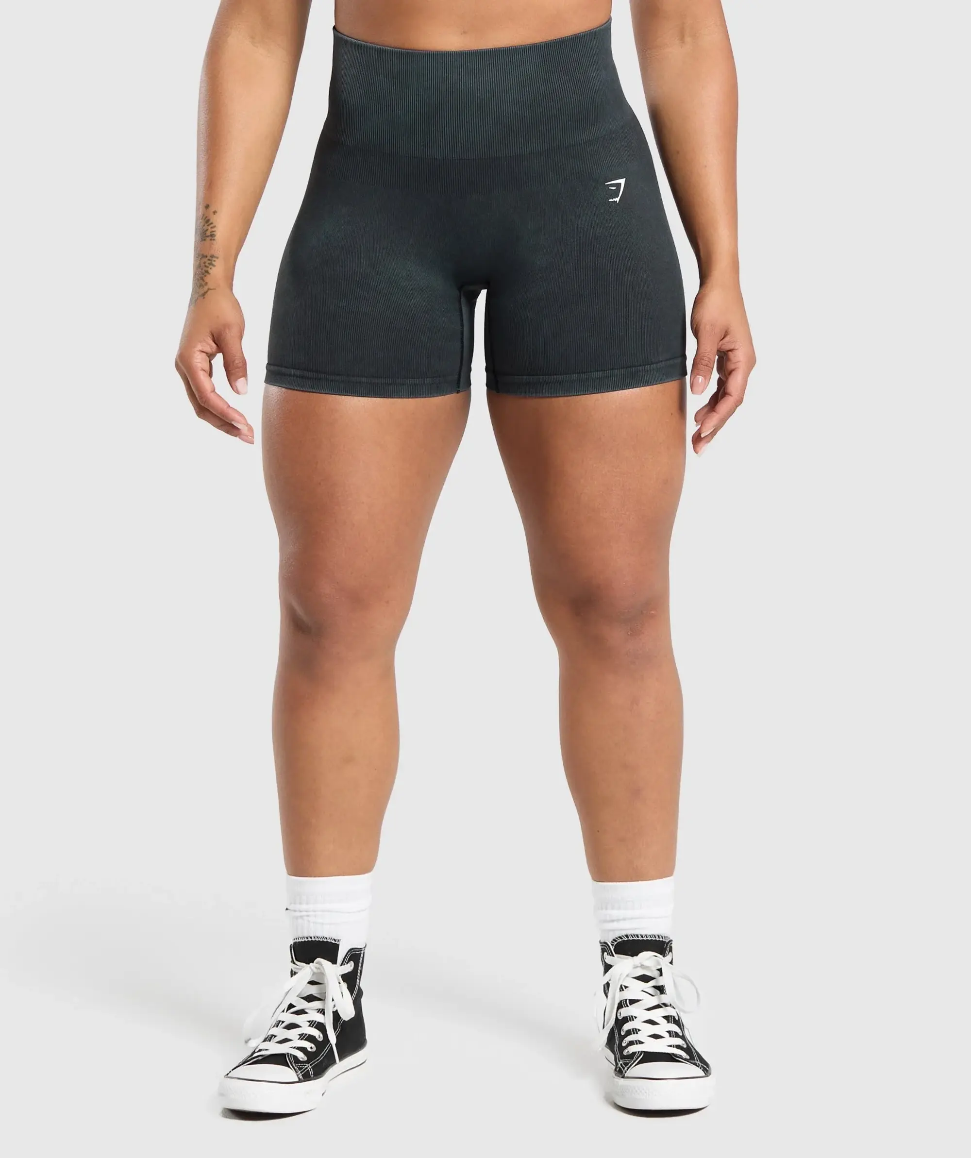 Gymshark Gains Seamless Plain Shorts - Black