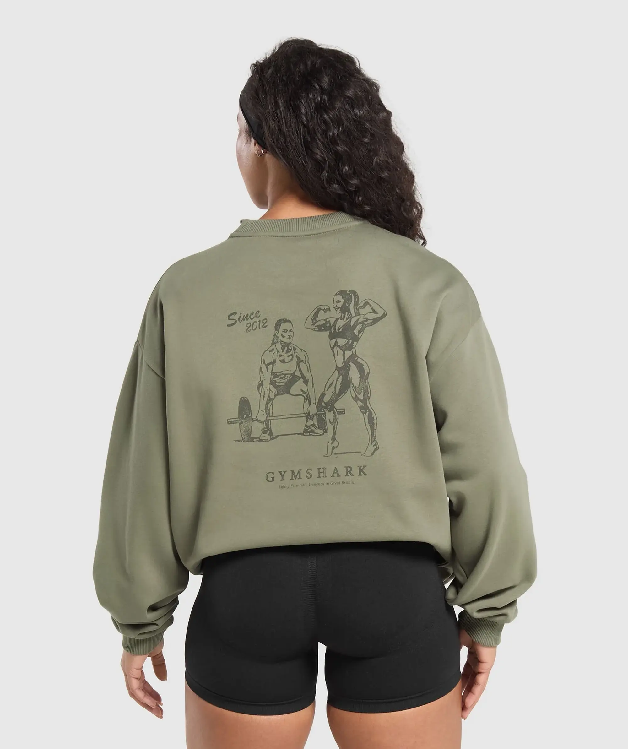 Gymshark Two Strong Women Sweatshirt - Base Green