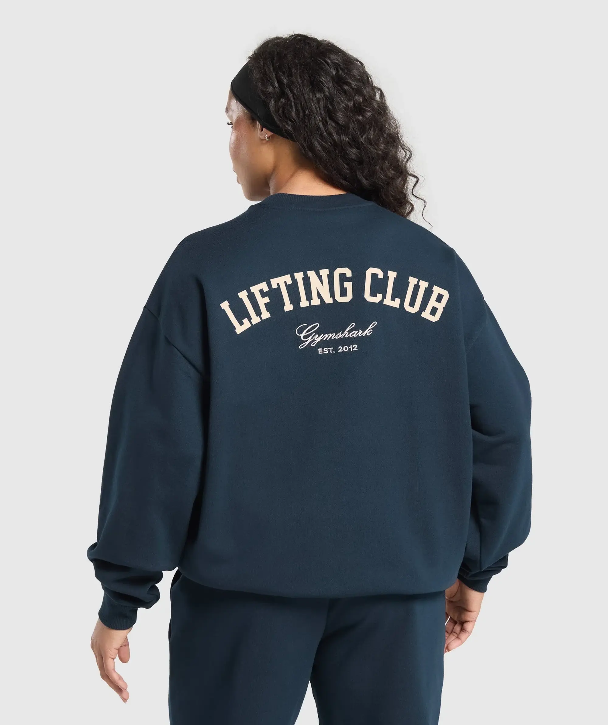 Gymshark Lifting Club Oversized Sweatshirt - Navy