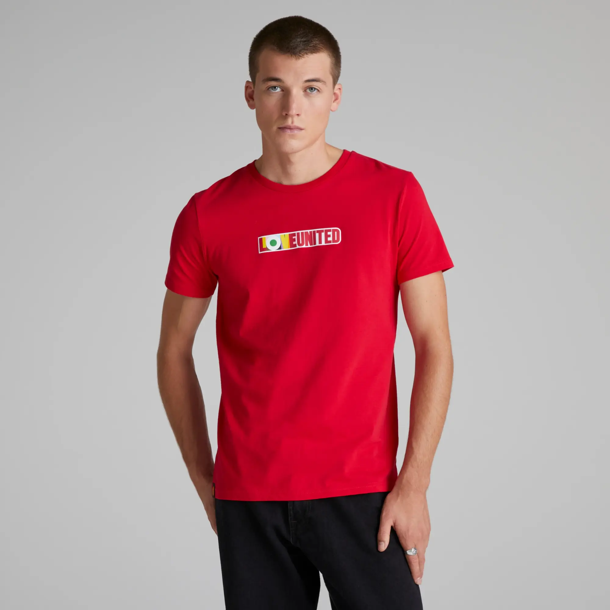 Elms Manchester United Love United T-Shirt Red