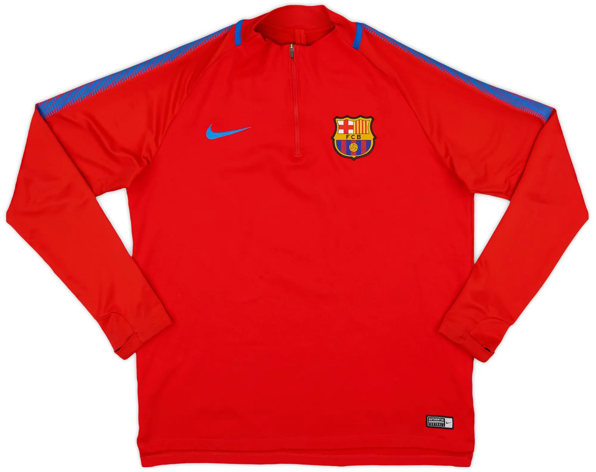 2017-18 Barcelona Nike 1/4 Zip Training Top - 7/10 - (L)