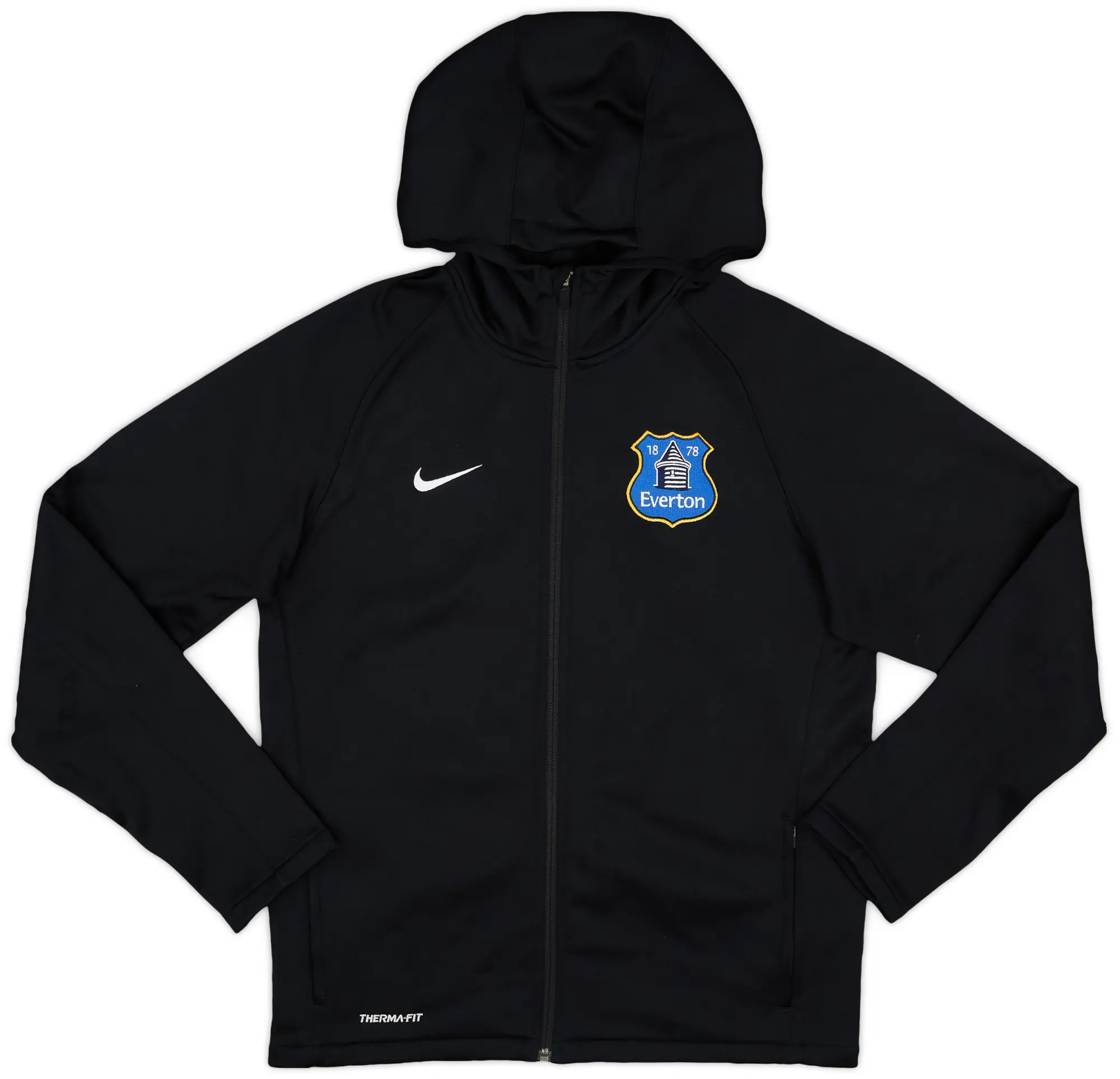 2013-14 Everton Nike Hooded Track Jacket - 8/10 - (M)