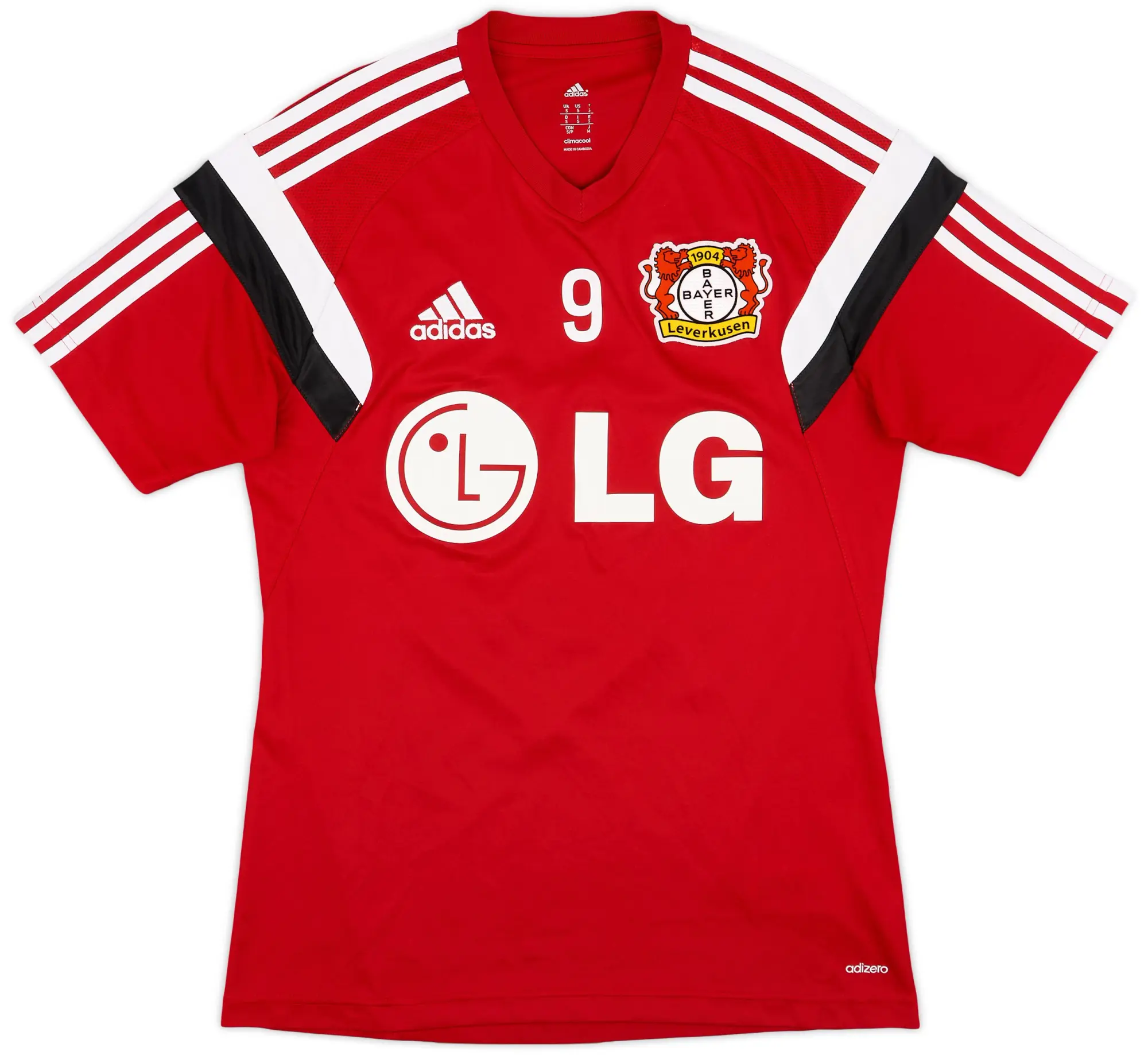 adidas 2015-16 Bayer Leverkusen Player Issue Training Shirt #9 - 9/10 - (S)