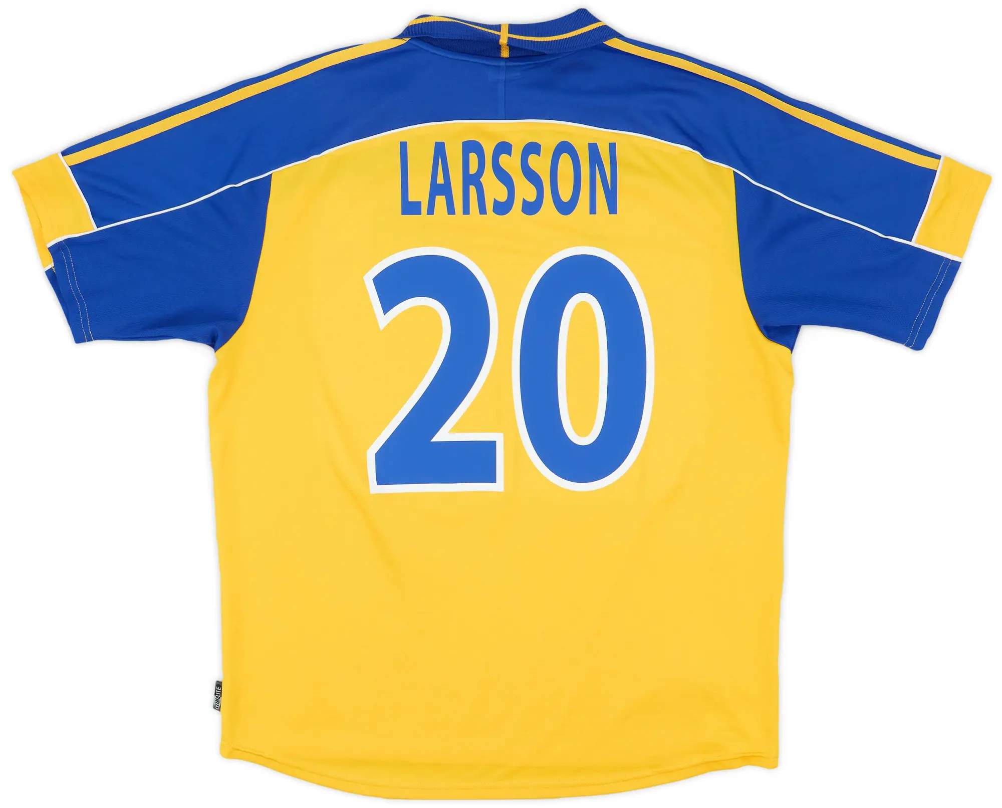 adidas 2000-02 Sweden Home Shirt Larsson #20 - 8/10 - (XL)