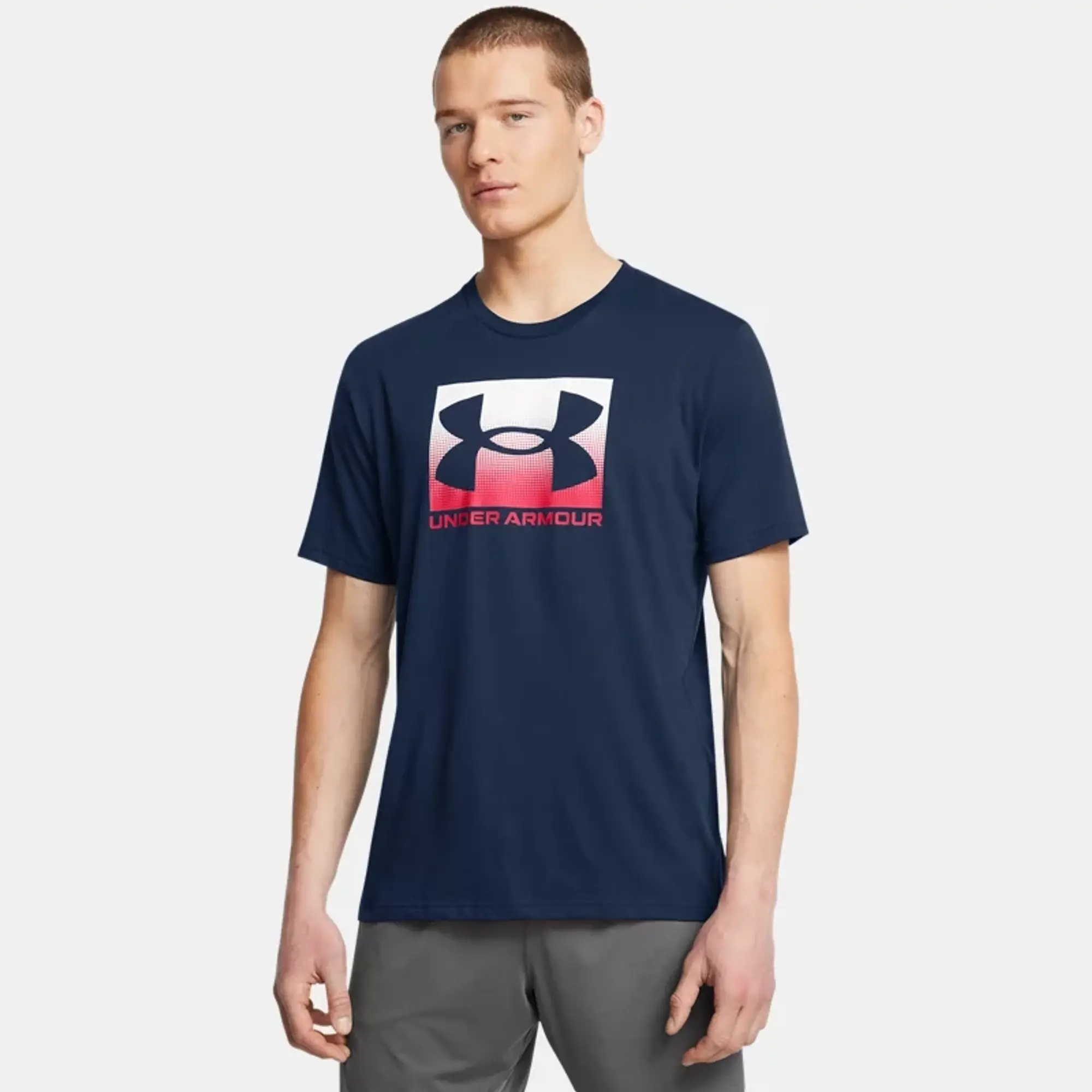 Men's  Under Armour  Boxed Sports Short Sleeve Academy / Red S