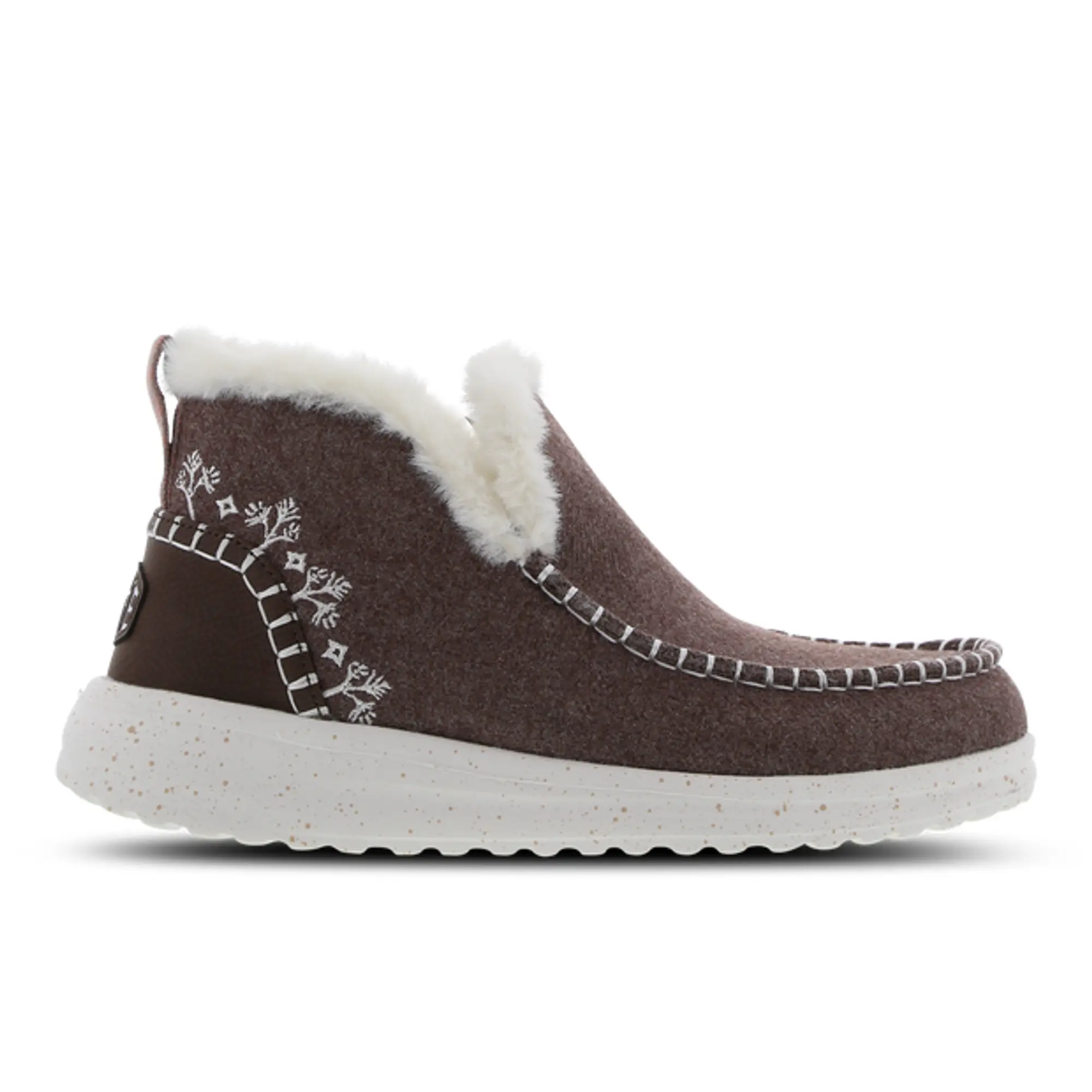 HEYDUDE Denny Faux Shearling Women Shoes - Black