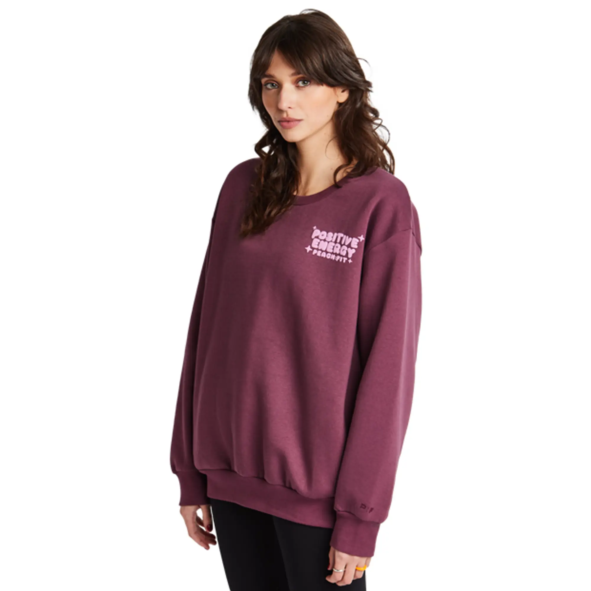 Peach Fit Studio Gfx Women Sweatshirts - Red