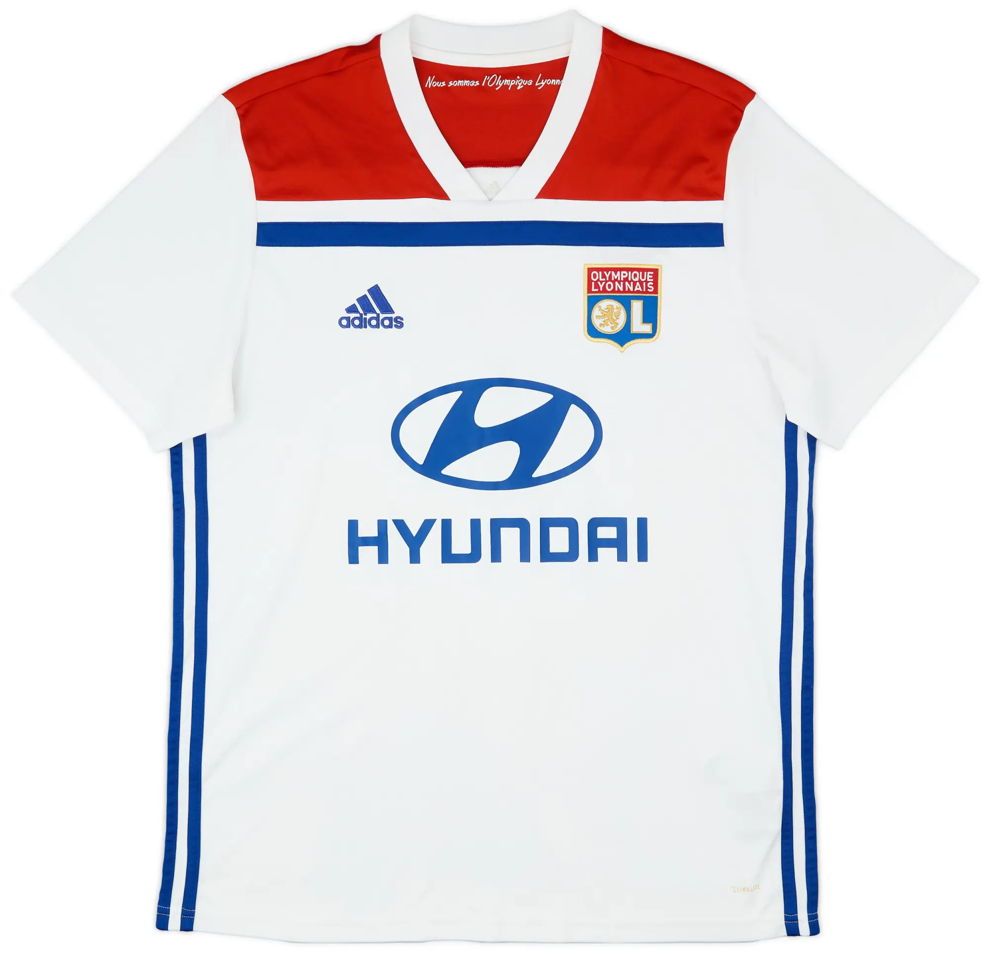 adidas 2018-19 Lyon Home Shirt - 7/10 - (L)