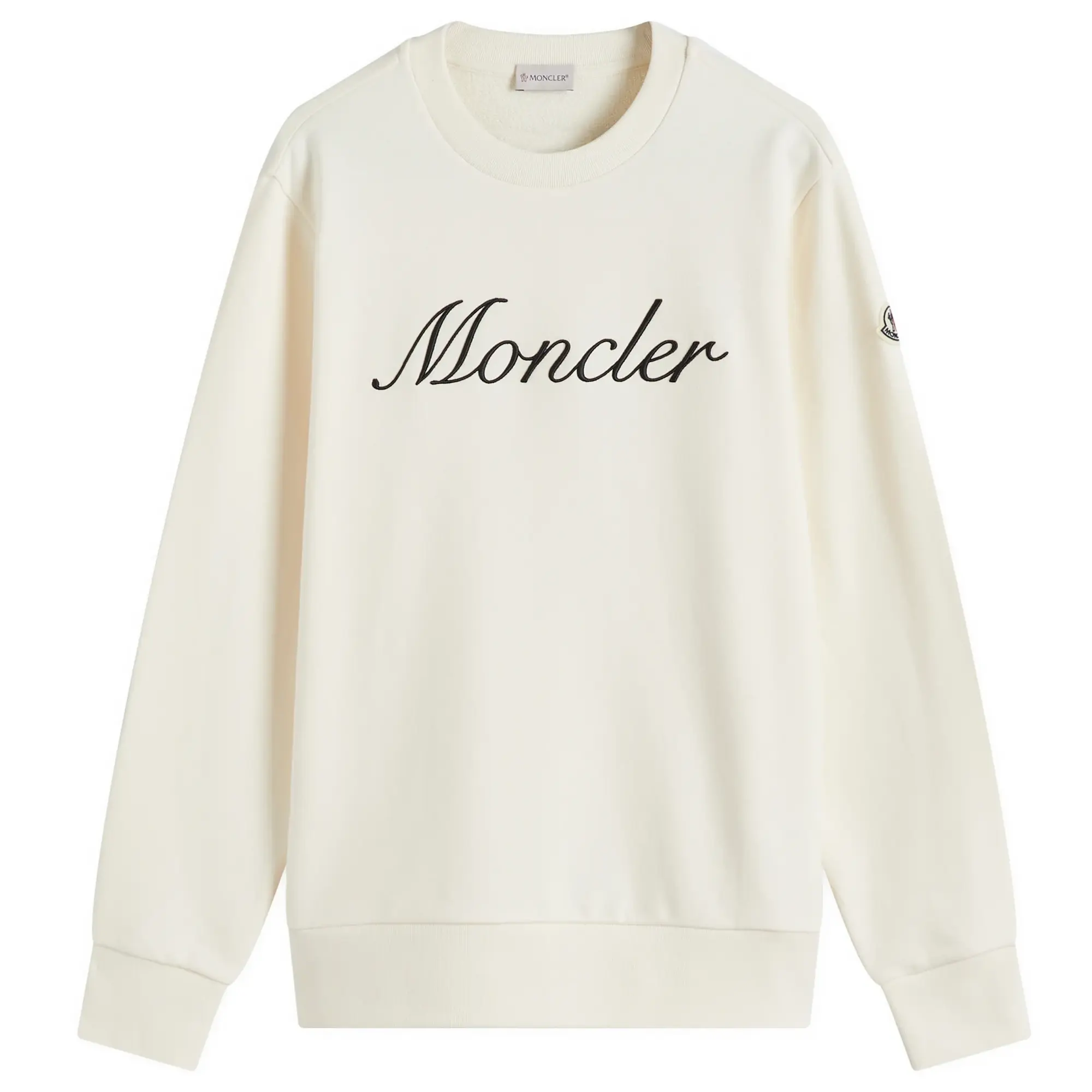 Moncler Men's Emerized Fleece Long Sleeve T-Shirt White