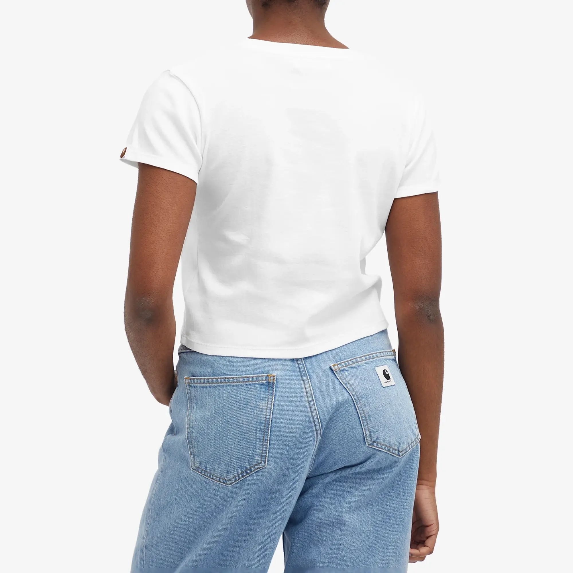 A Bathing Ape Women's One Point Baby Tee White