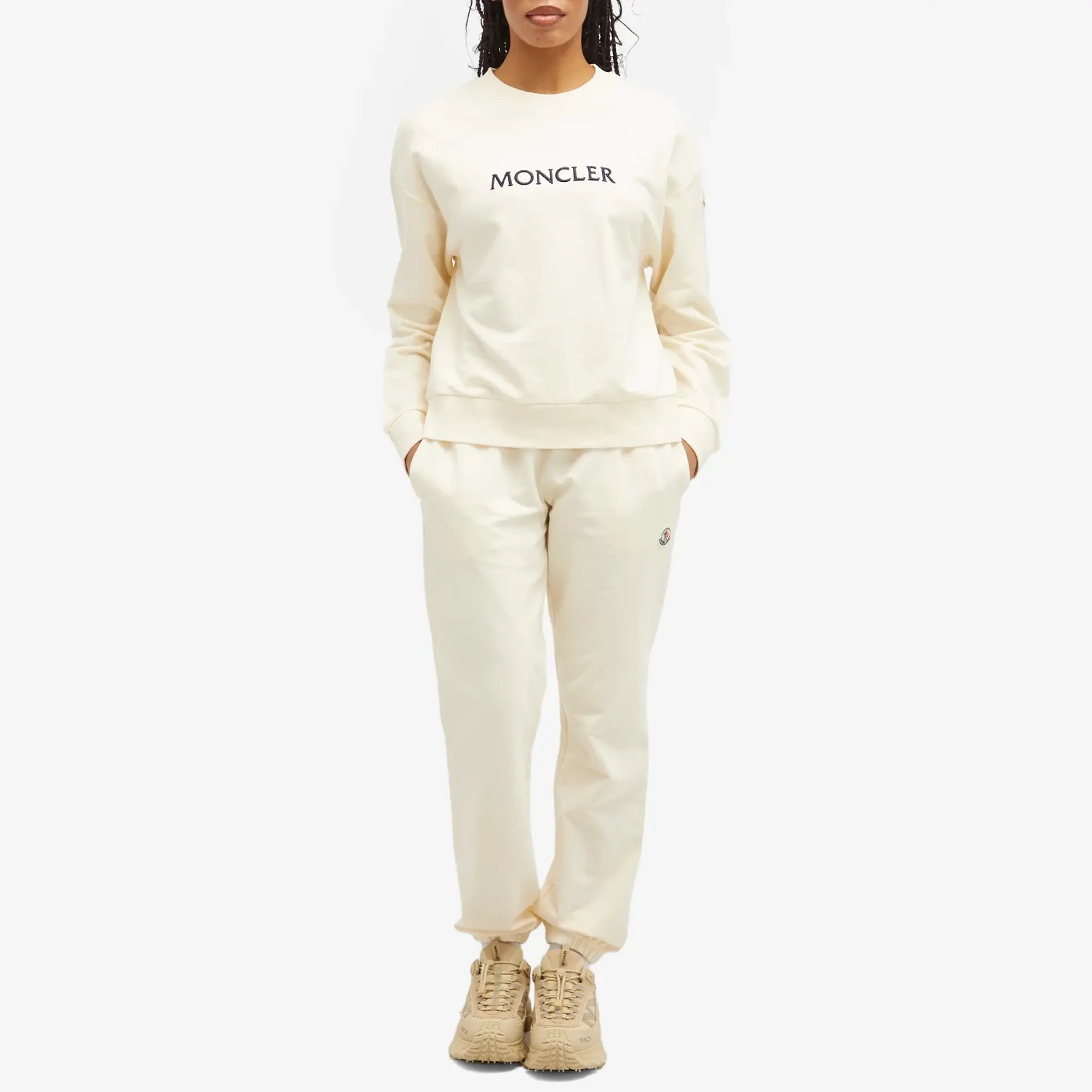 Moncler Women's Logo Sweatpants Off White